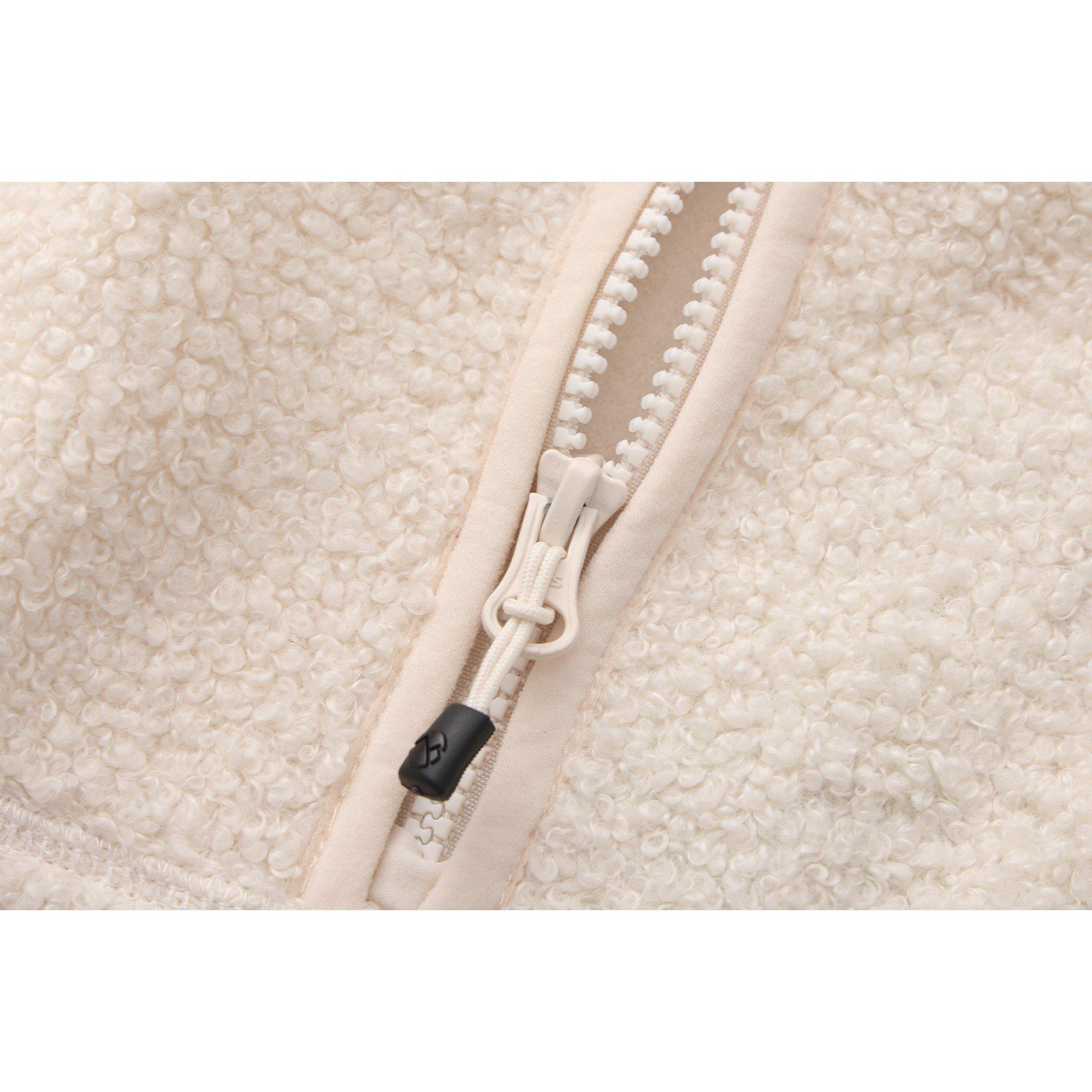 White - Gelert - Borg Quarter Zip Fleece Womens - 4