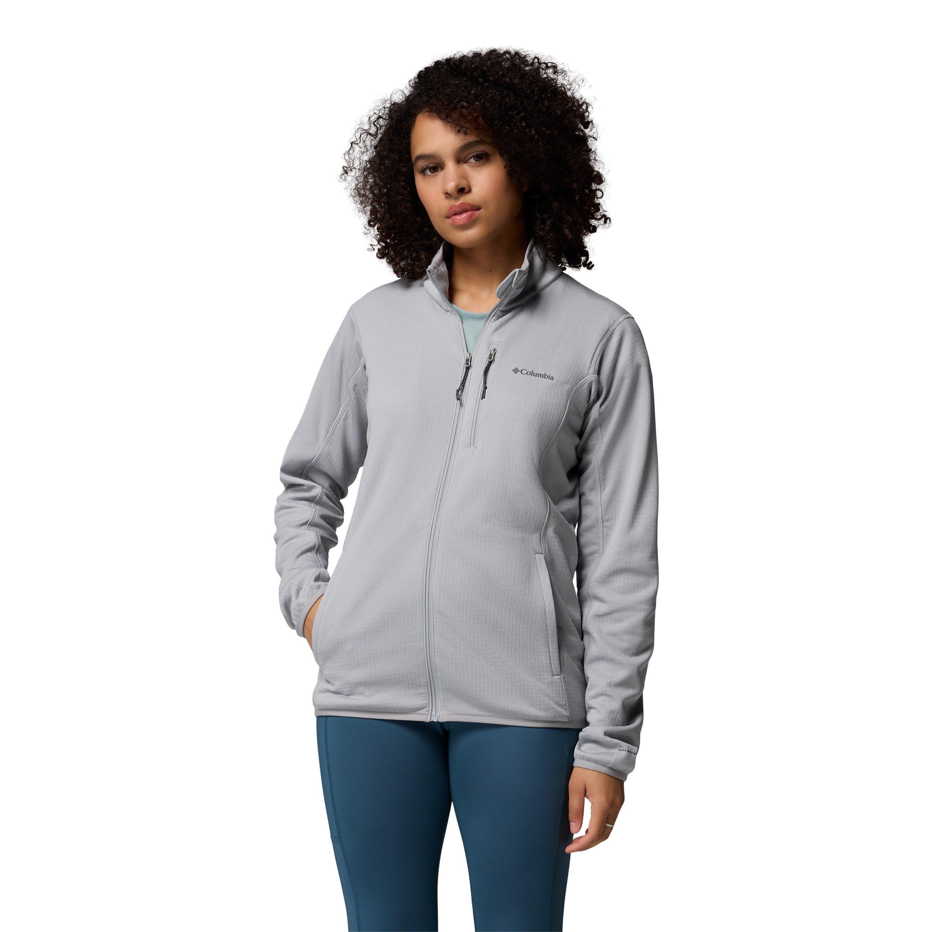 Columbia Women's Essential Hike™ Grid Fleece Fullzip - Grey Columbia Grey - 14 (L)