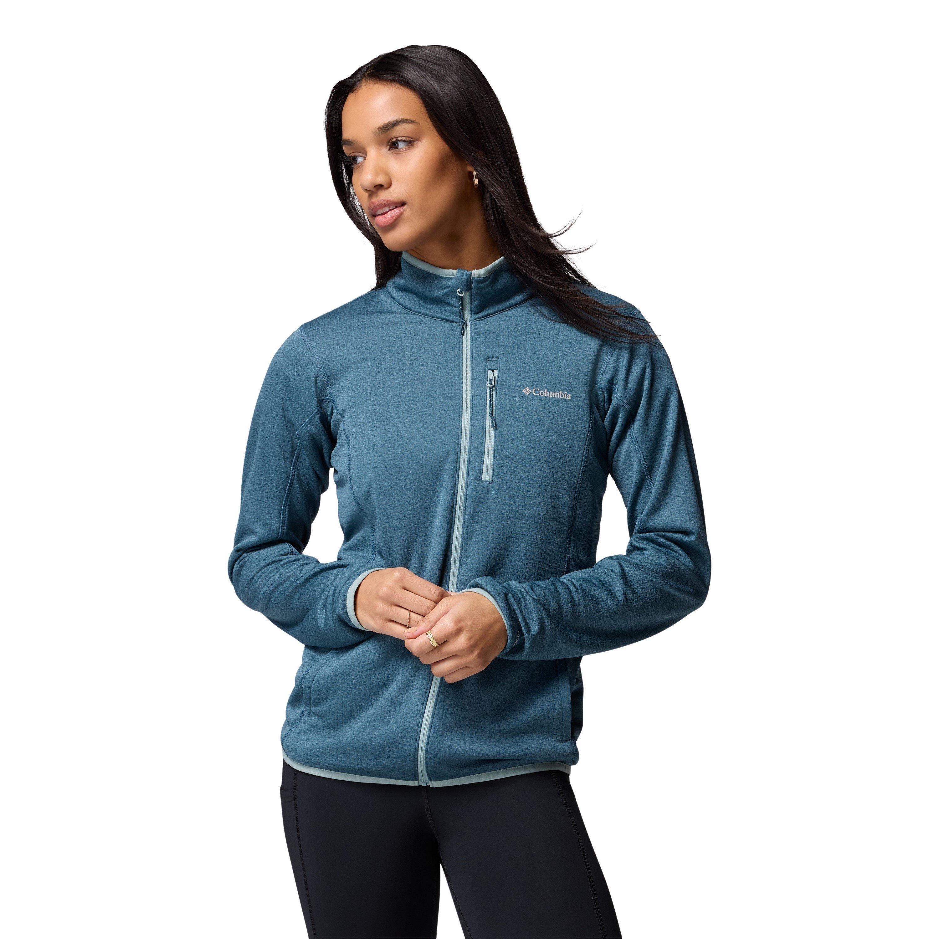 Columbia Women's Essential Hike™ Grid Fleece Fullzip - Everblue - 8 (XS)