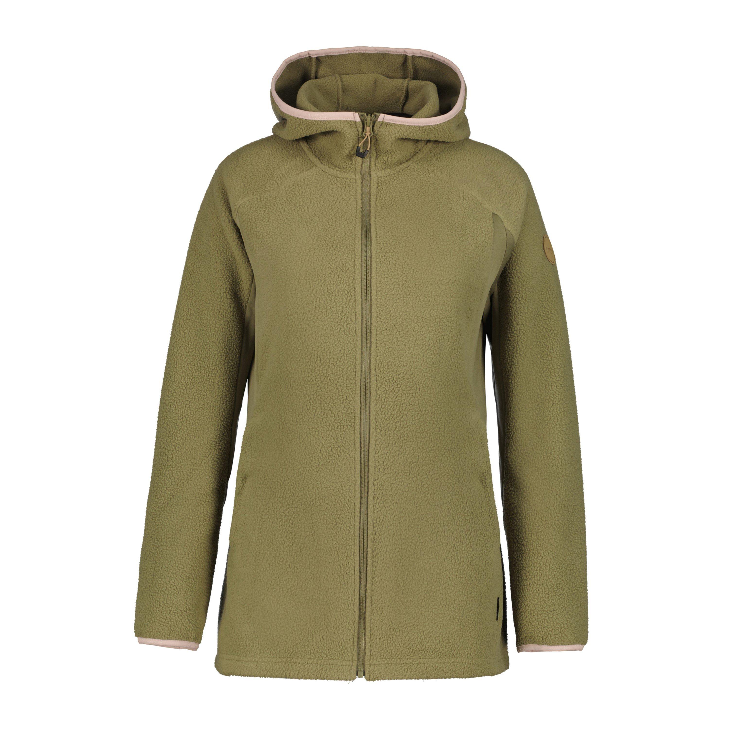 Dark Olive - Icepeak - Women's Millwood Hooded Full-Zip Fleece Fabric - 1