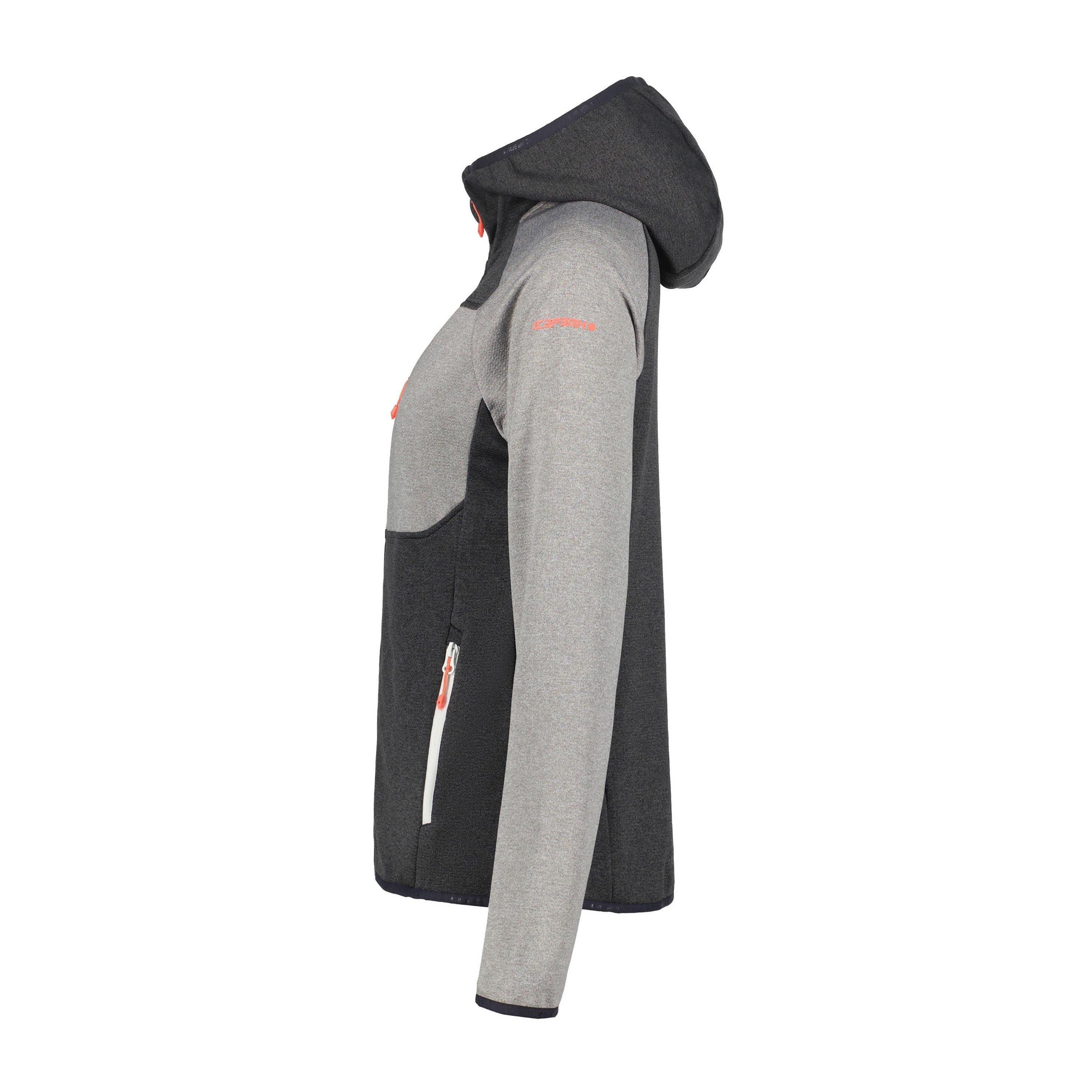 Lead-Grey - Icepeak - Women's Banks Hooded Full-Zip Fleece Fabric - 2