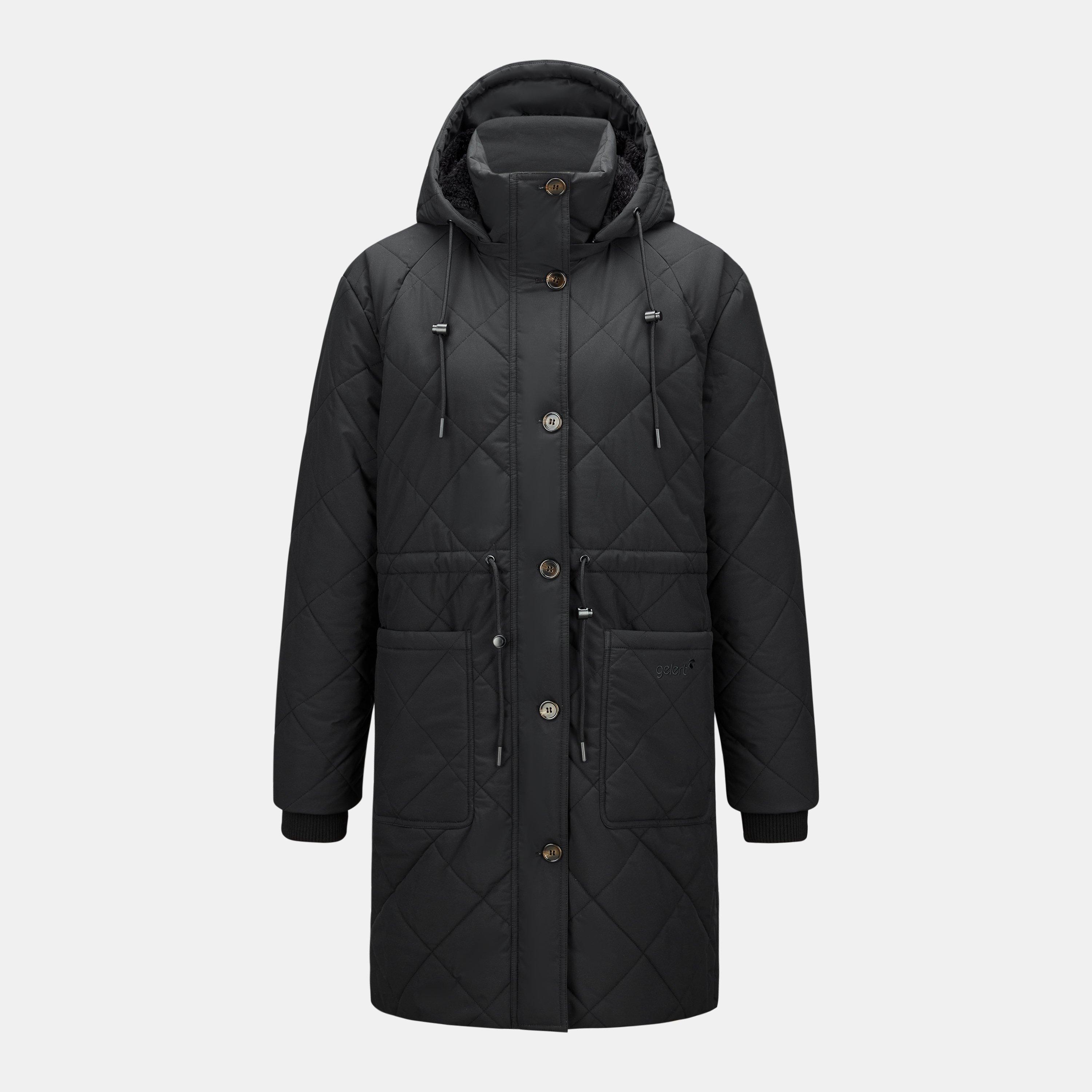 Black - Gelert - Women's Detachable Hood Detachable Sleeves Insulated Puffer Jacket - 1