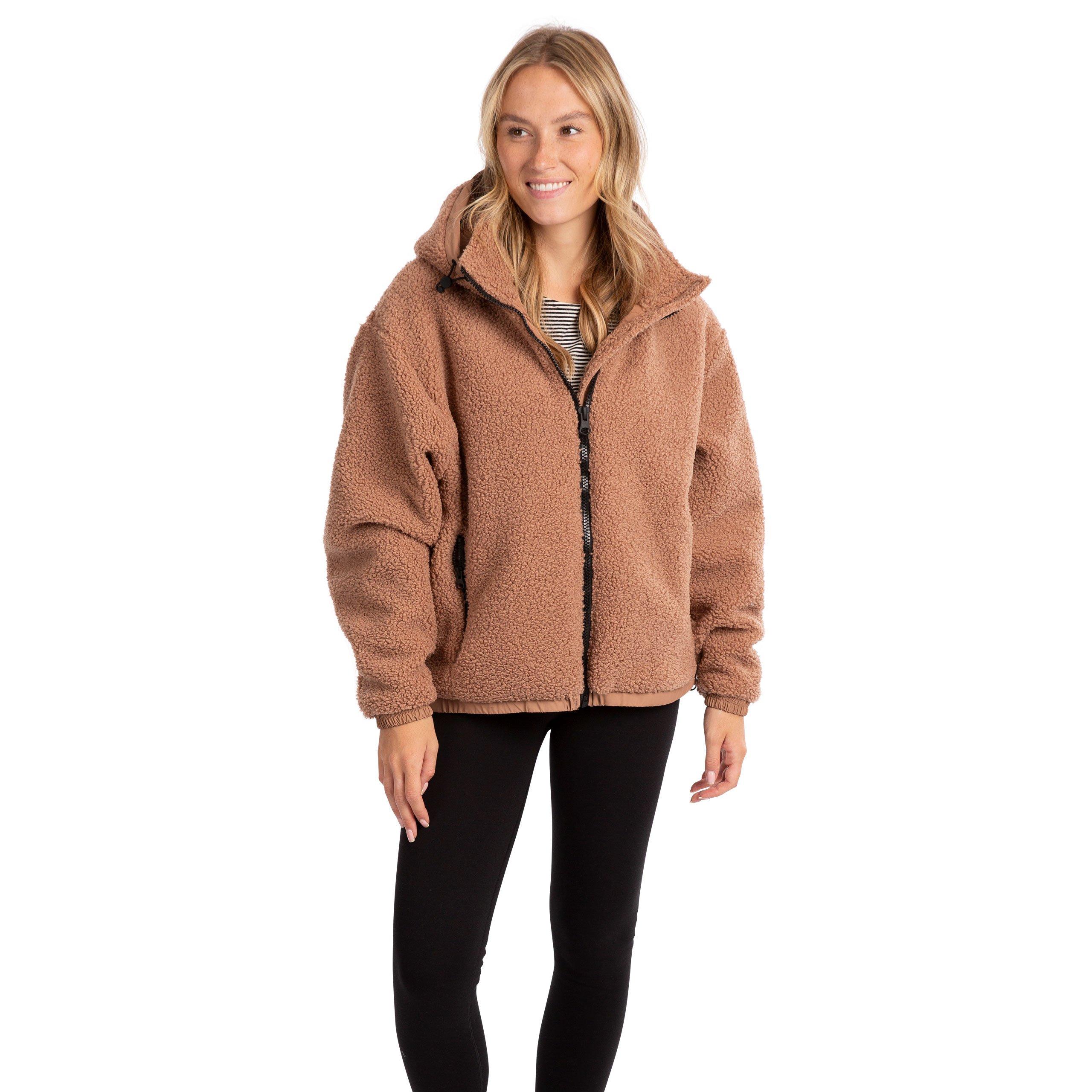 Dark Blush - Trespass - Burly Sherpa Insulated Puffer Jacket - 3