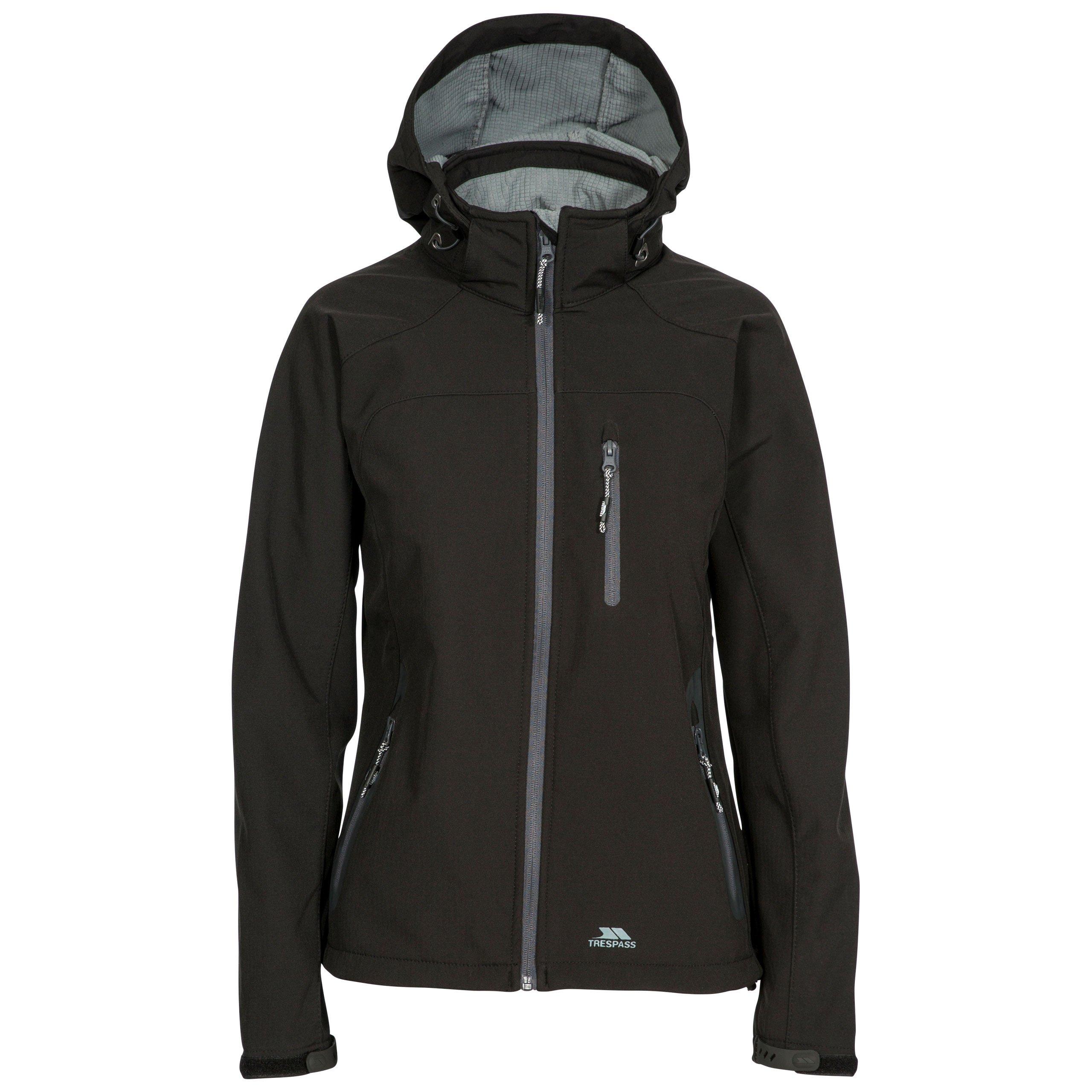 Black - Trespass - Women's Ellison Weather-Resistant Tailored Fit Softshell Jacket - 1