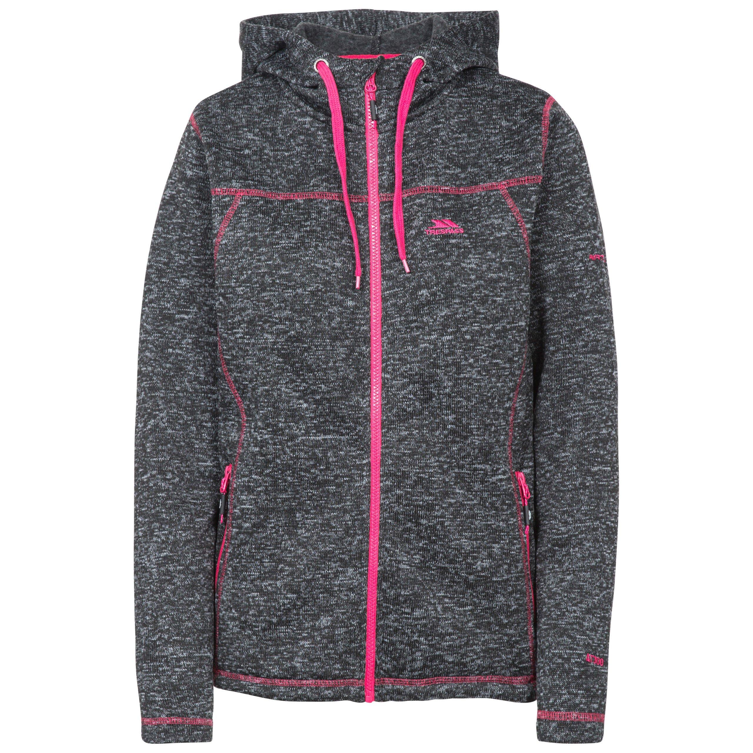 Preto Marl - Trespass - Women's Odelia Hooded Full Zip Fleece - 1
