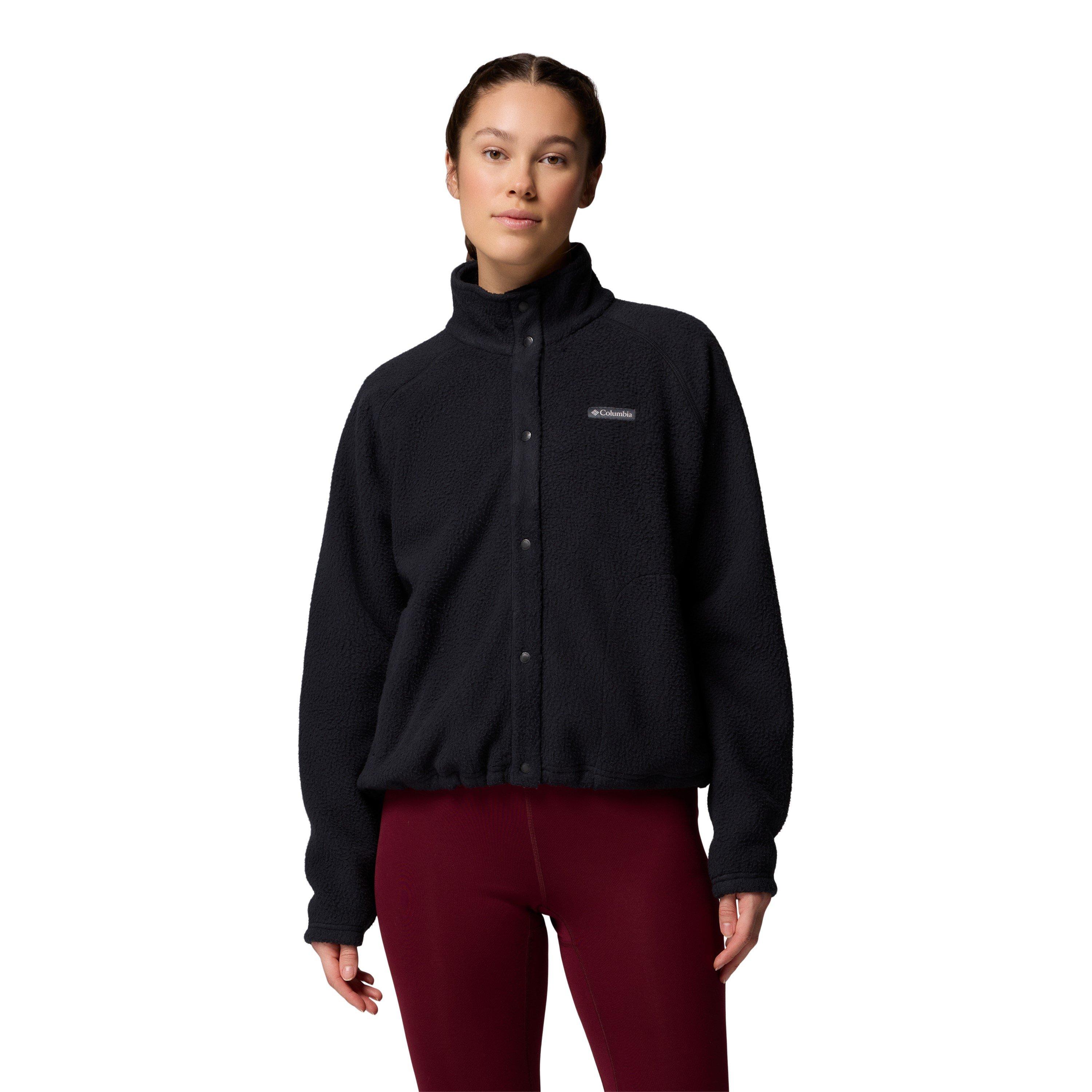 Columbia Women's Jasper Ridge™ Pebbled Fleece Full Snap - Black - 16 (XL)