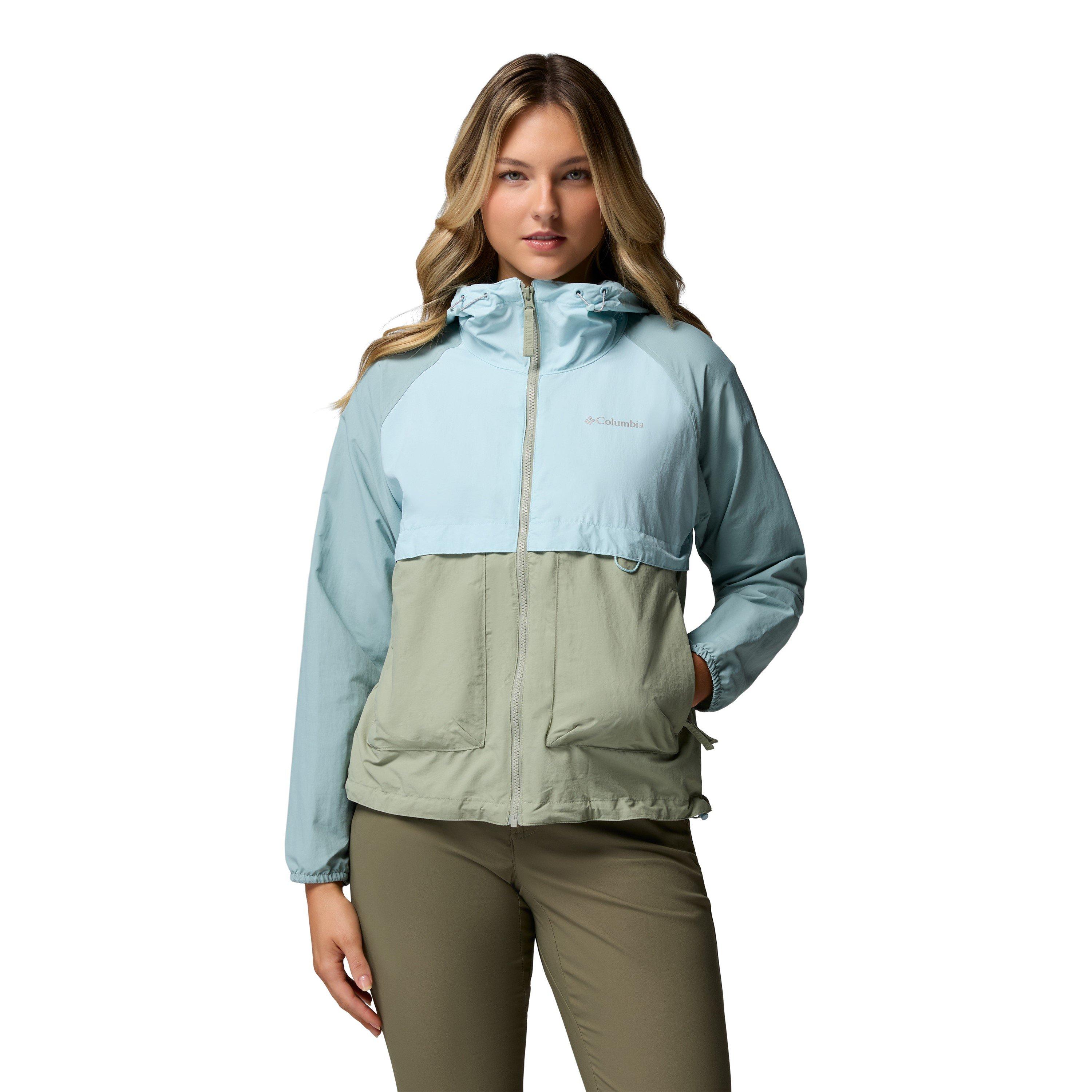 Columbia Women's Spire Valley™ Windbreaker - Green/Blue - 16 (XL)
