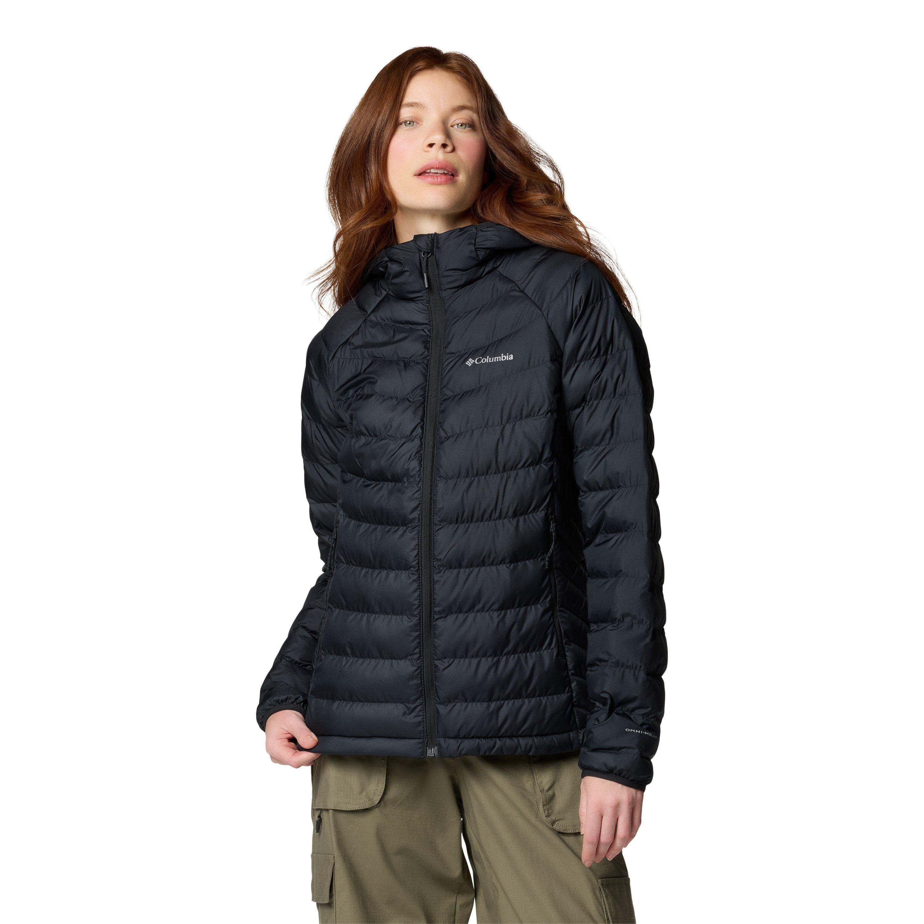 Columbia Women's Black Powder Lite Ii Water And Wind Resistant Long Sleeve Insulated Puffer Jacket - 10 (S)