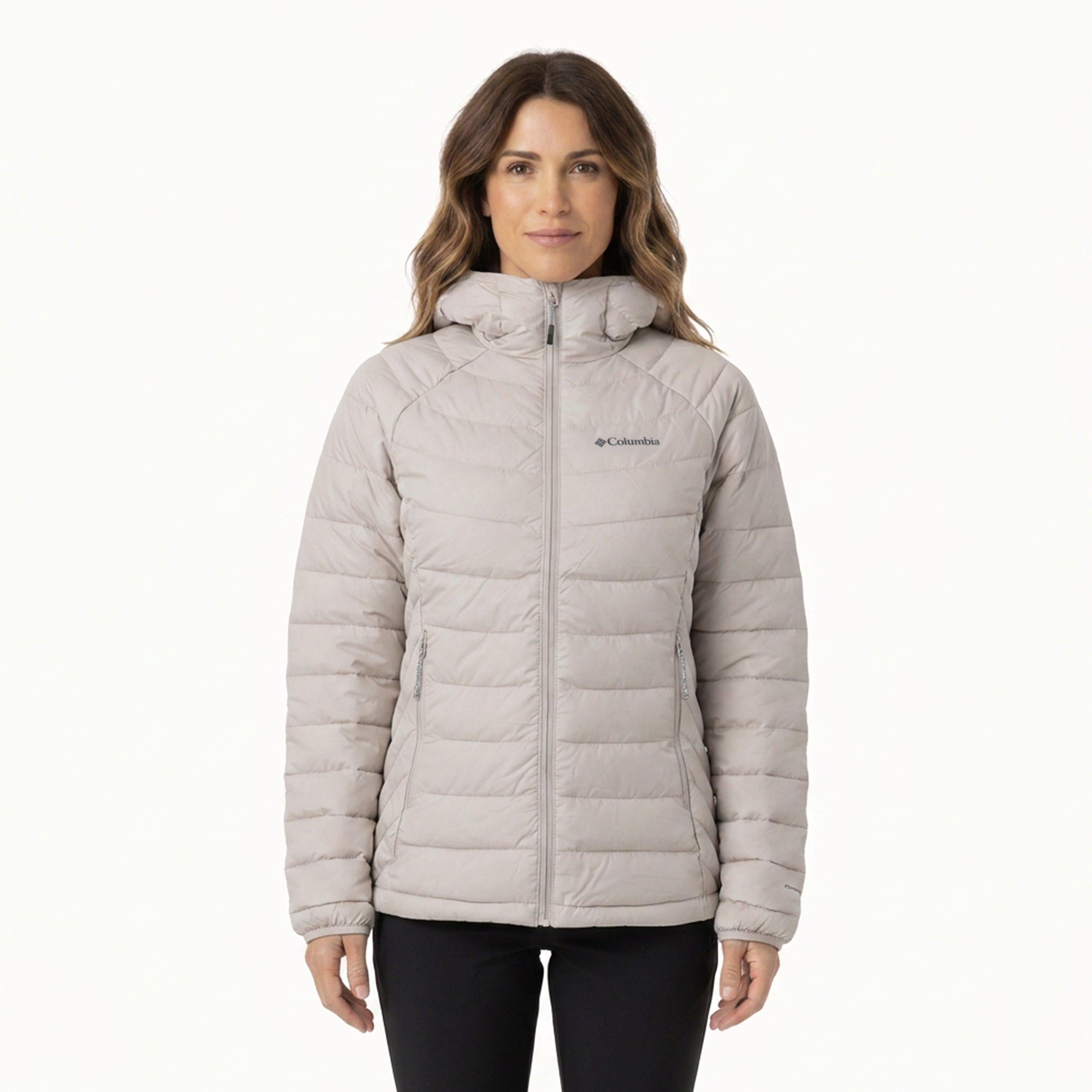 Dark Stone - Columbia - Women's Powder Lite II Water and Wind Resistant Long Sleeve Insulated Puffer Jacket - 3