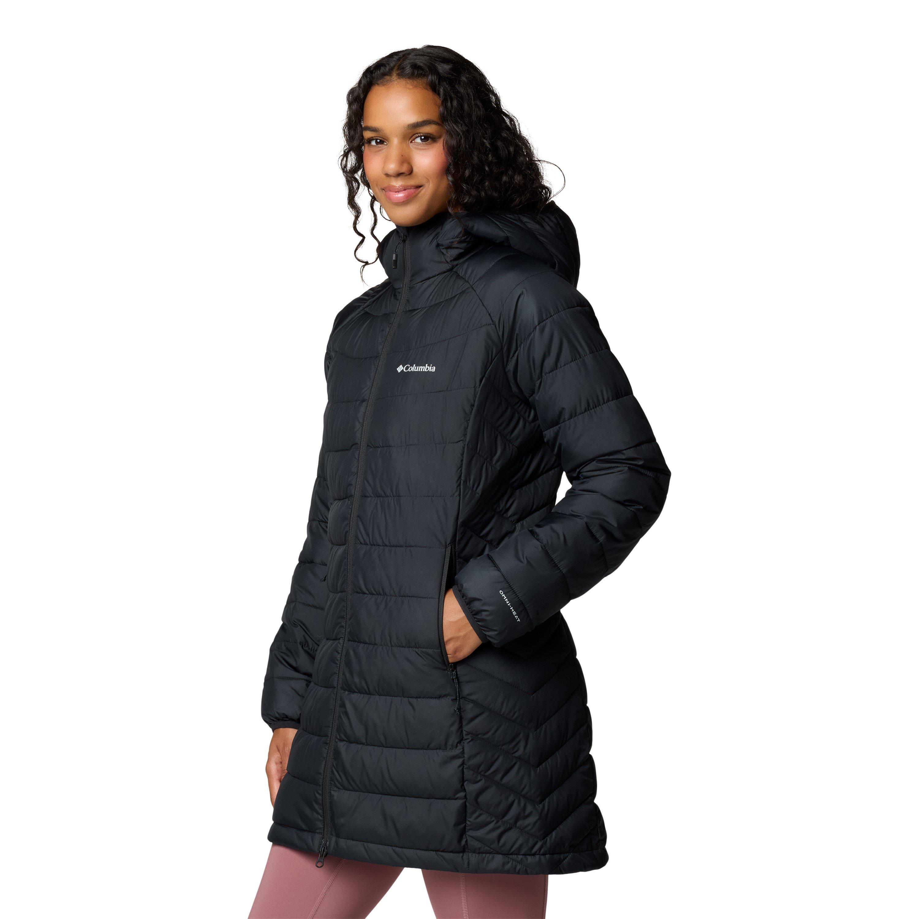 Schwarz - Columbia - Powder Lite Mid Length Water-Resistant Thermal-Reflective Insulated Puffer Jacket - 2