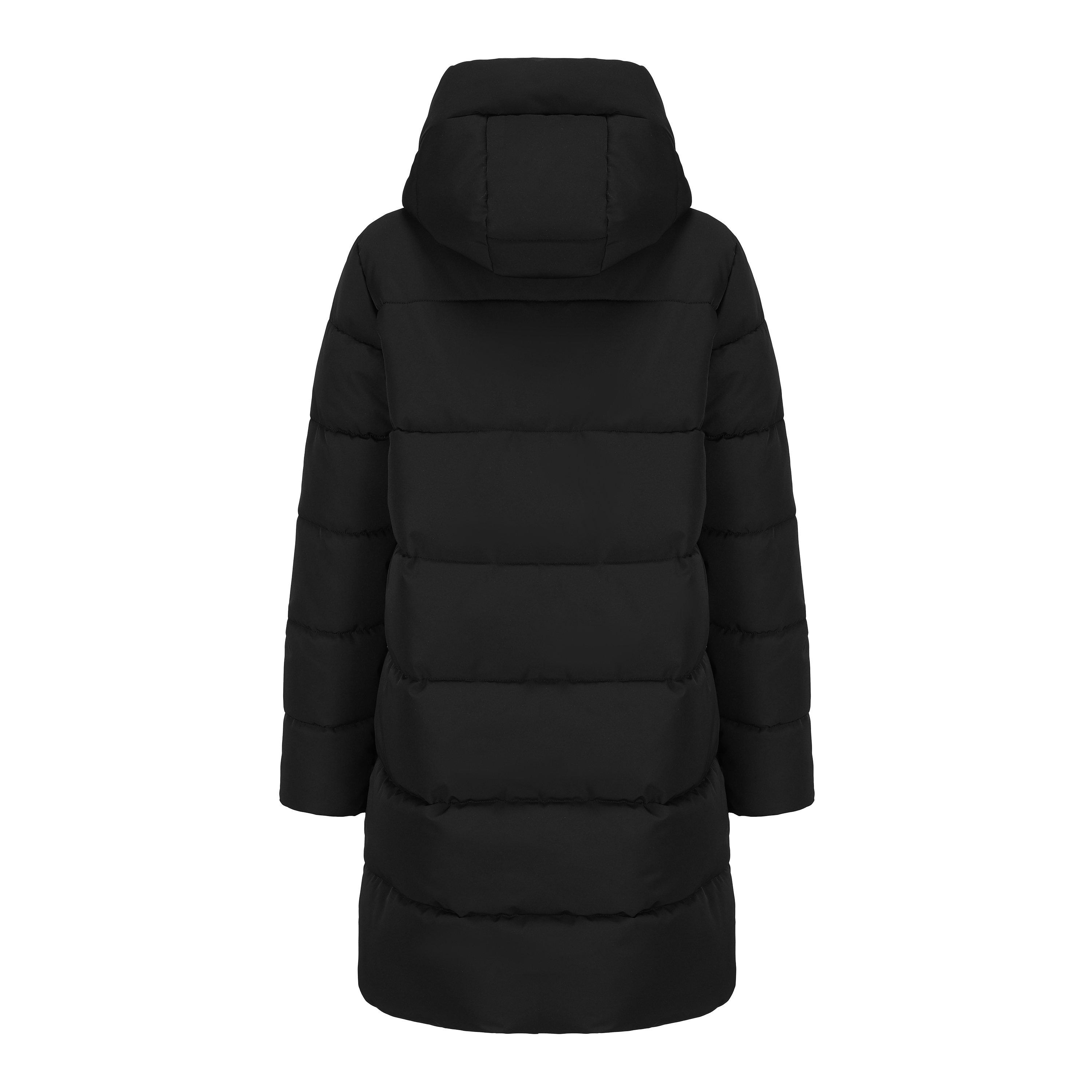 Black - Gelert - Women's Ottawa Hooded Long Sleeve Slim Fit Down Jacket - 6