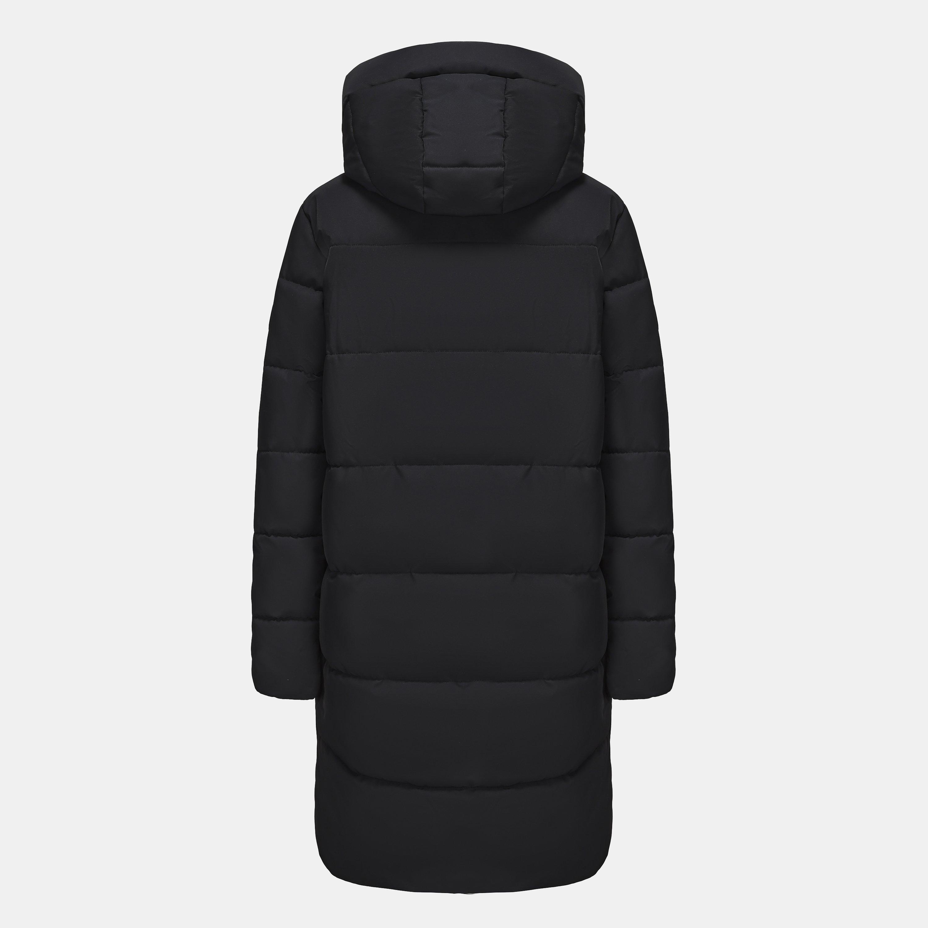 Black - Gelert - Women's Ottawa Hooded Long Sleeve Slim Fit Down Jacket - 2