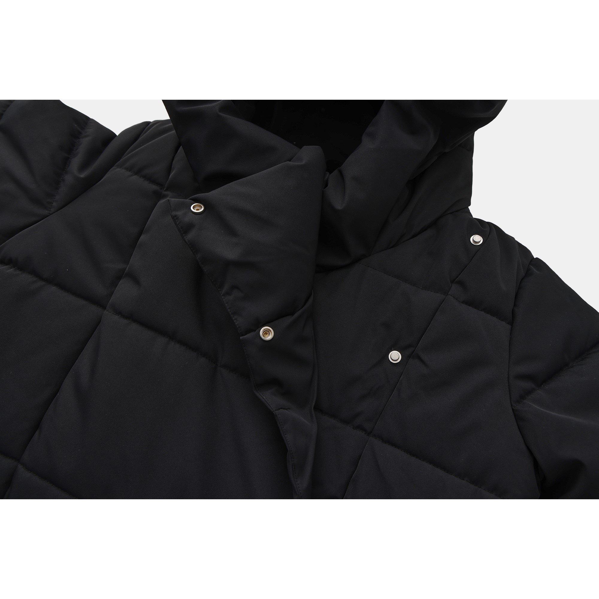 Black - Gelert - Women's Ottawa Hooded Long Sleeve Slim Fit Down Jacket - 3