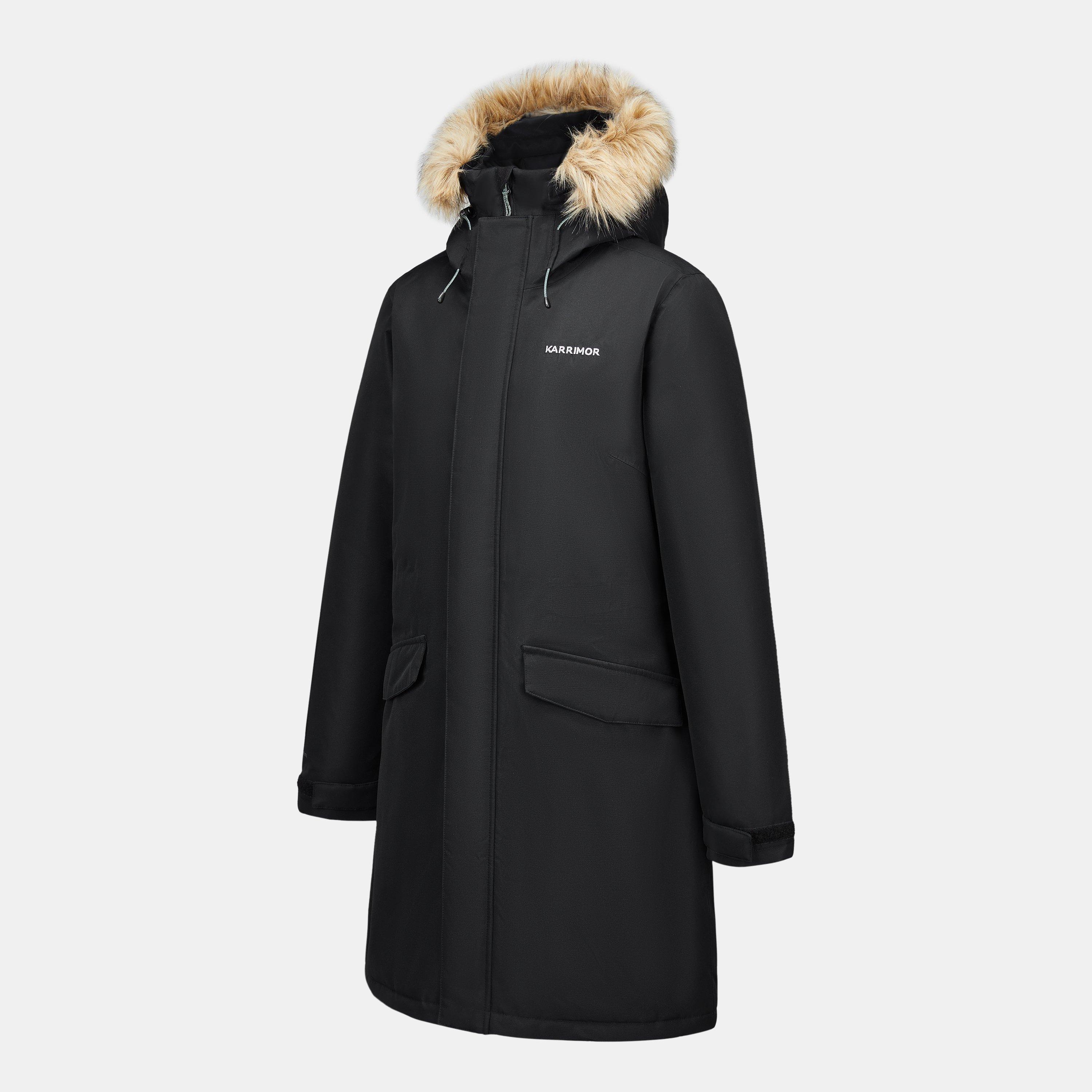 Black - Karrimor - Womens Urban Waterproof Insulated Knee Length Parka - 3