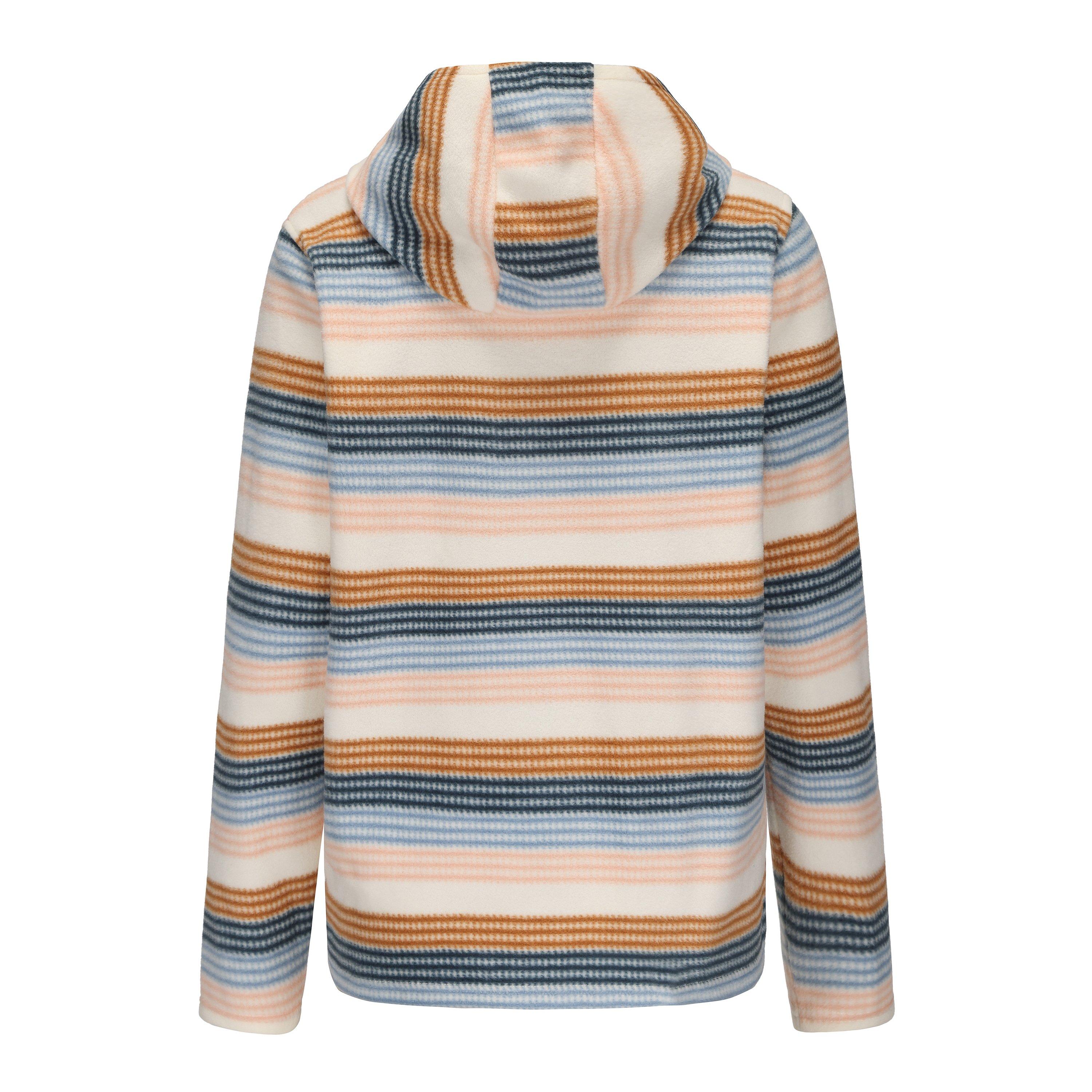 Roomkleurige Streep - Gelert - quarter Zip Hooded Fleece Top Womens - 3