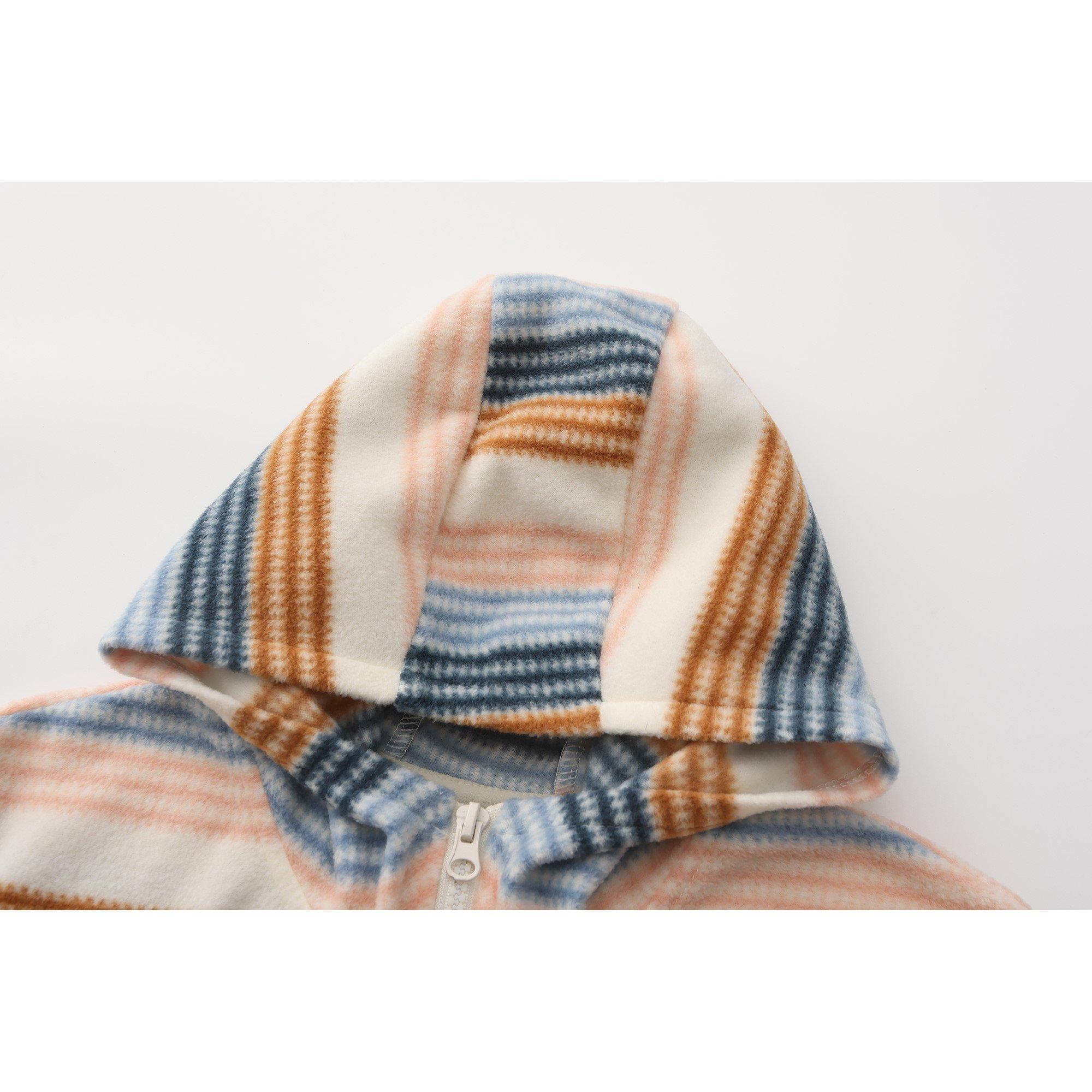 Roomkleurige Streep - Gelert - quarter Zip Hooded Fleece Top Womens - 4