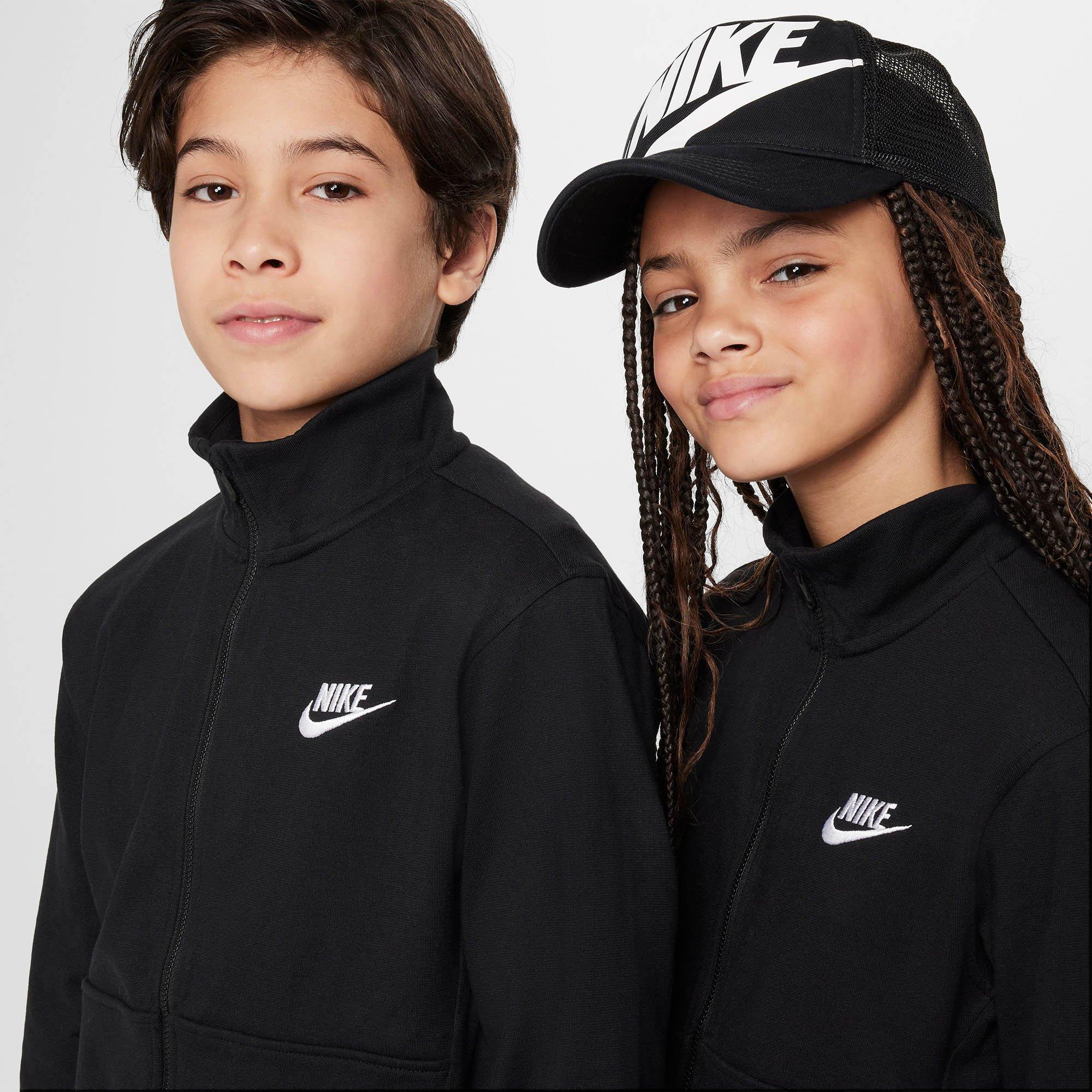 Black/Blk/White - Nike - Sportswear Club Juniors Full-Zip Knit Jacket - 3