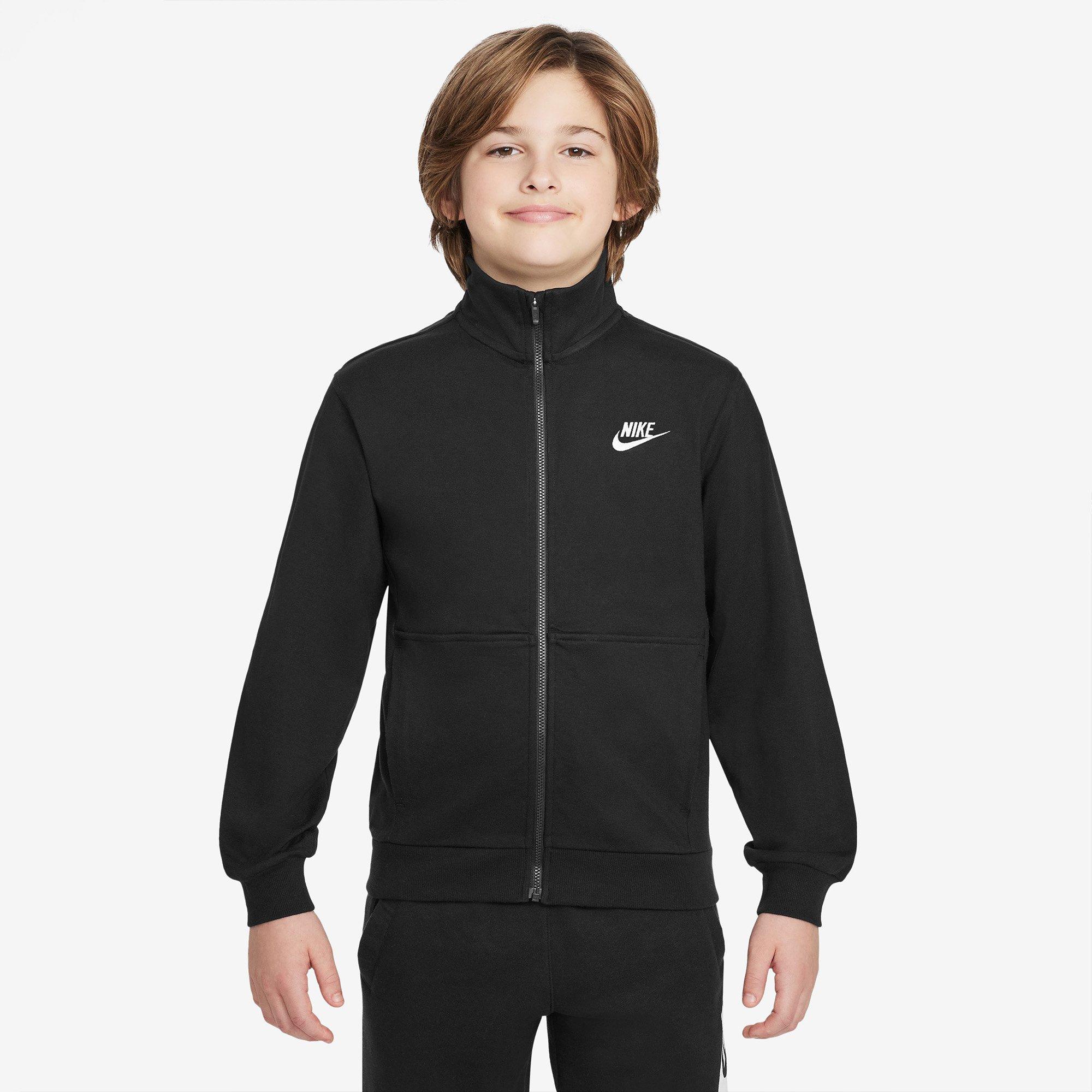 Black/Blk/White - Nike - Sportswear Club Juniors Full-Zip Knit Jacket - 4