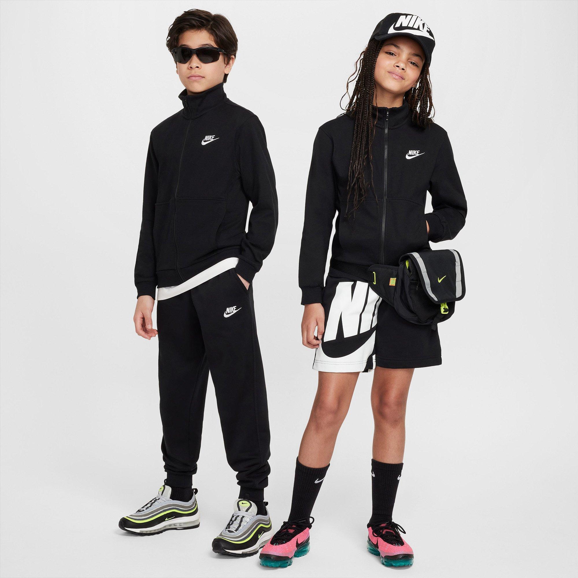 Black/Blk/White - Nike - Sportswear Club Juniors Full-Zip Knit Jacket - 8