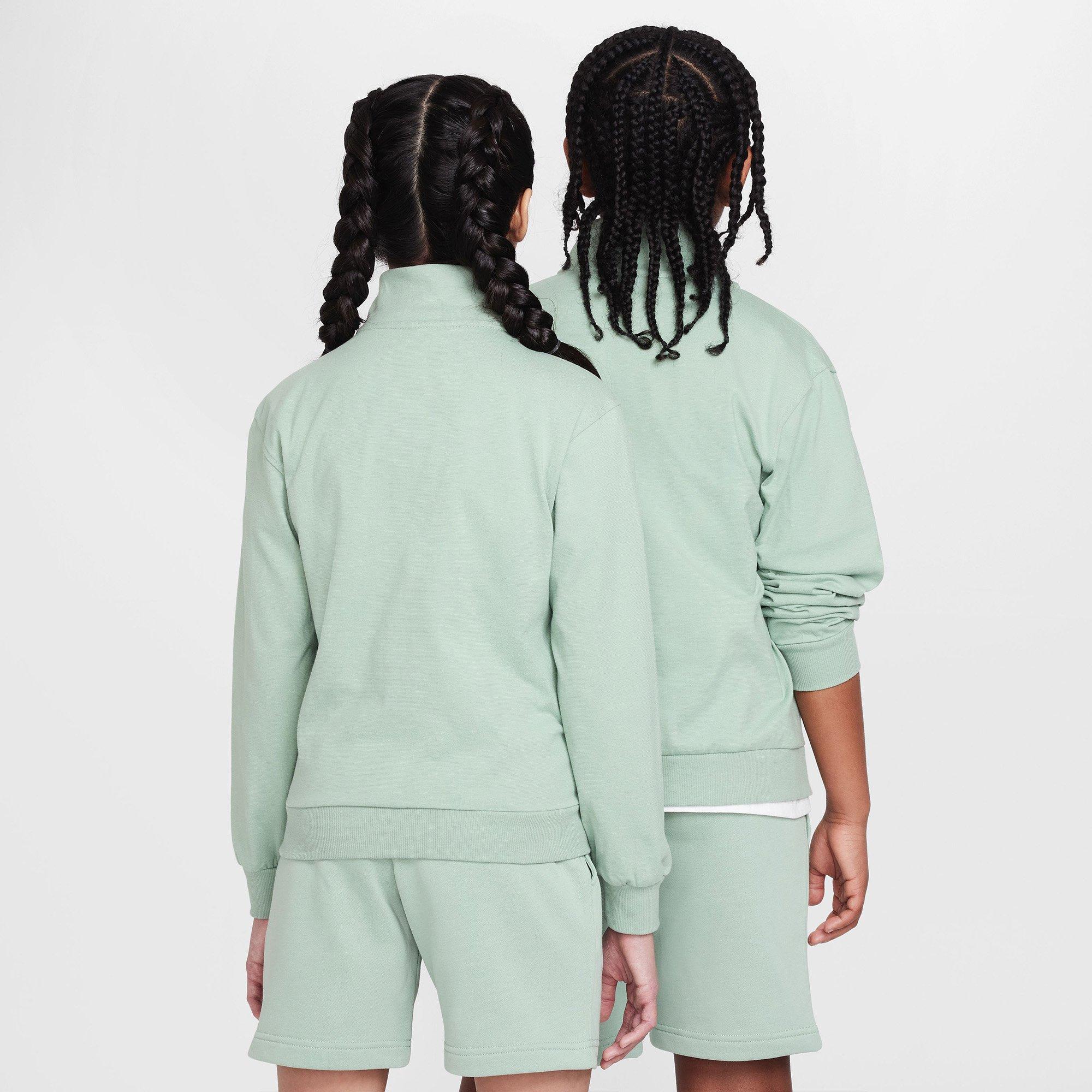 Steam/White - Nike - Sportswear Club Juniors Full-Zip Knit Jacket - 2