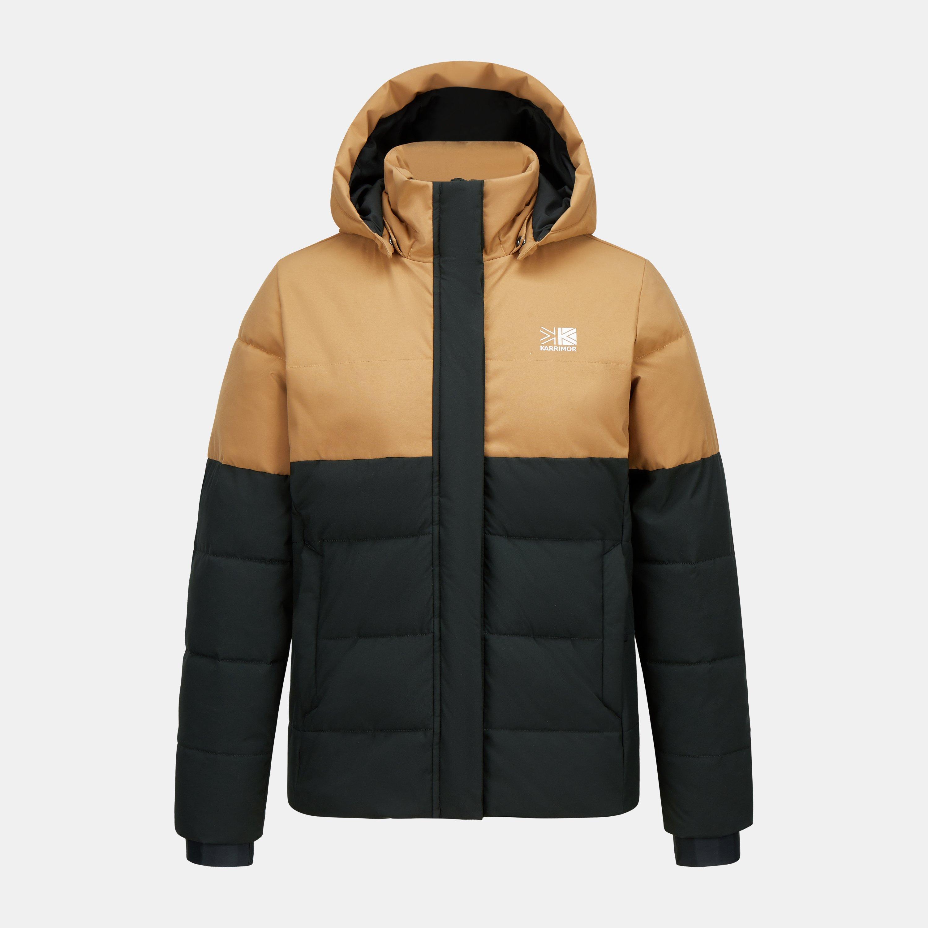 Black/Beige - Karrimor - Kids Orbit Baffle Thermolite Hooded Insulated Puffer Jacket - 1
