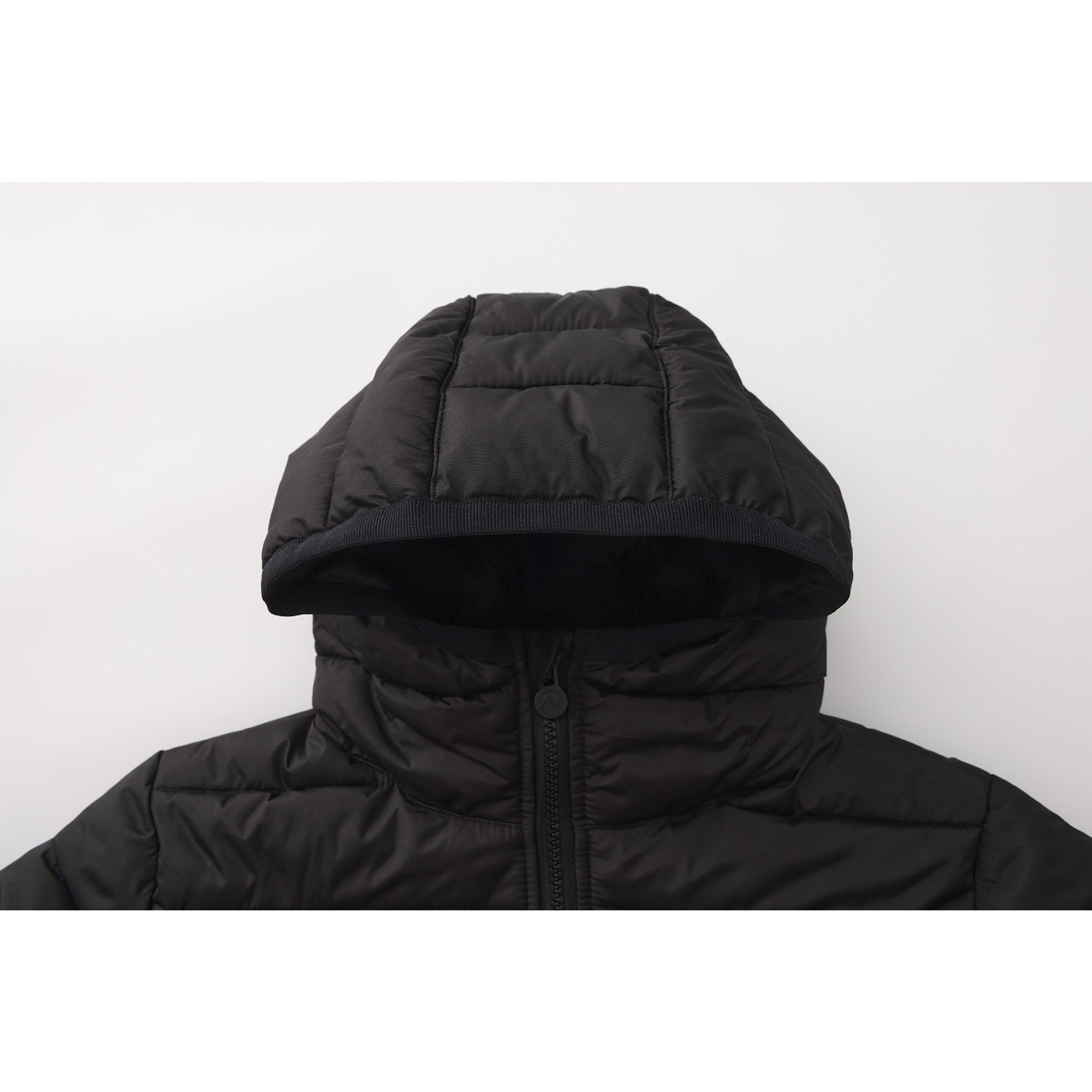 Black - Gelert - Hooded Quilted Long Sleeve Insulated Puffer Jacket - 3