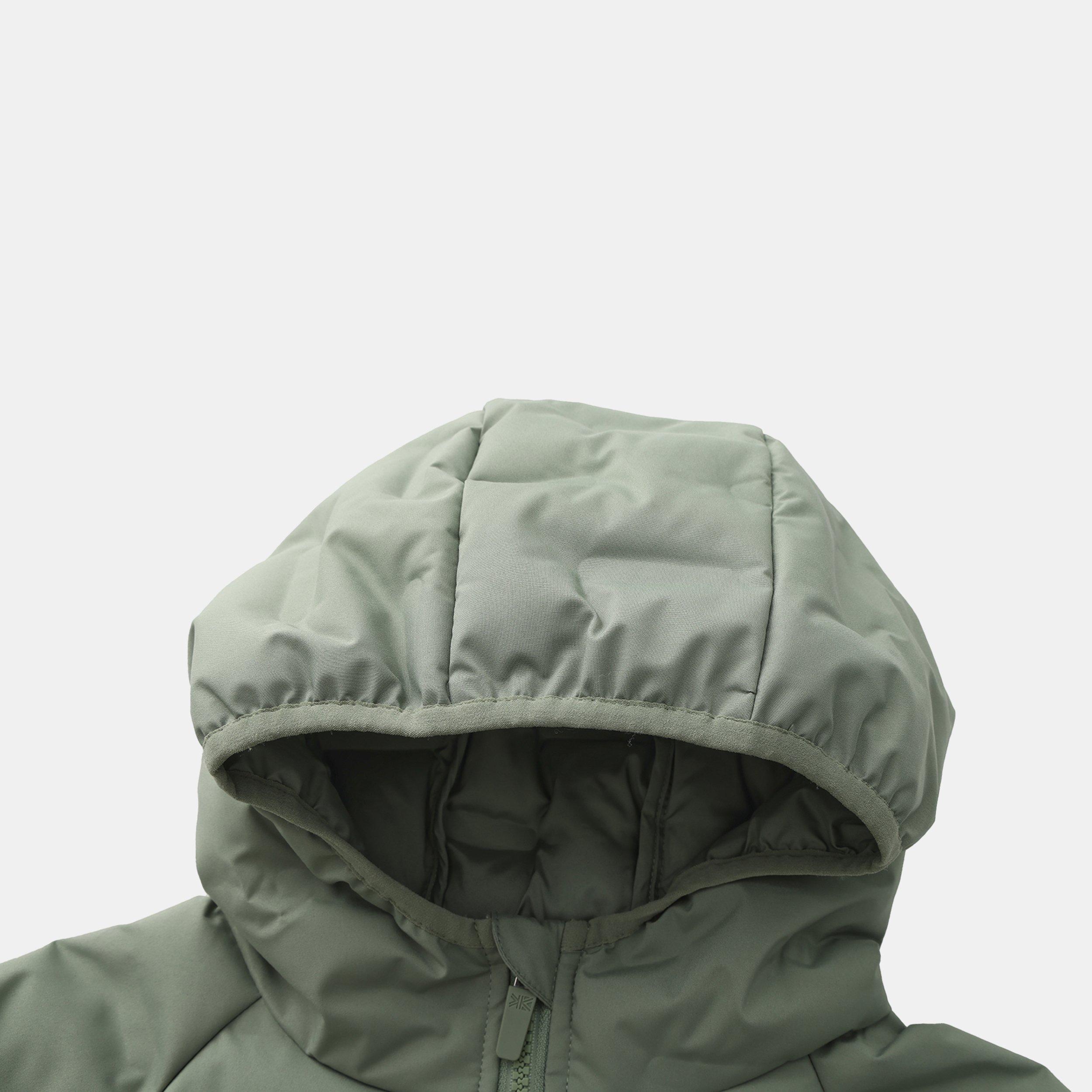 Khaki - Karrimor - Kids' Heat-Sealed Windproof Hooded Full Zip Insulated Puffer Jacket - 4
