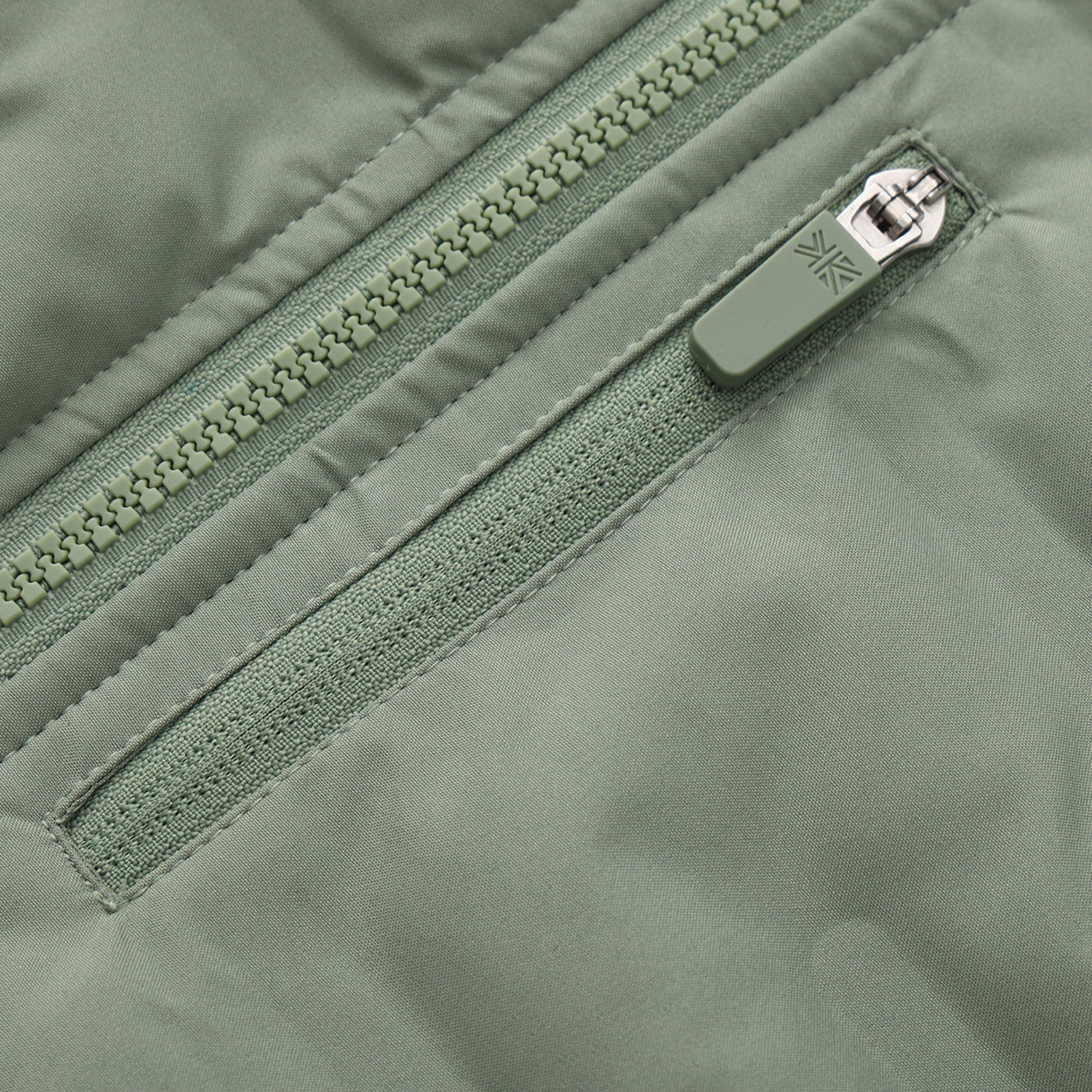 Khaki - Karrimor - Kids' Heat-Sealed Windproof Hooded Full Zip Insulated Puffer Jacket - 5