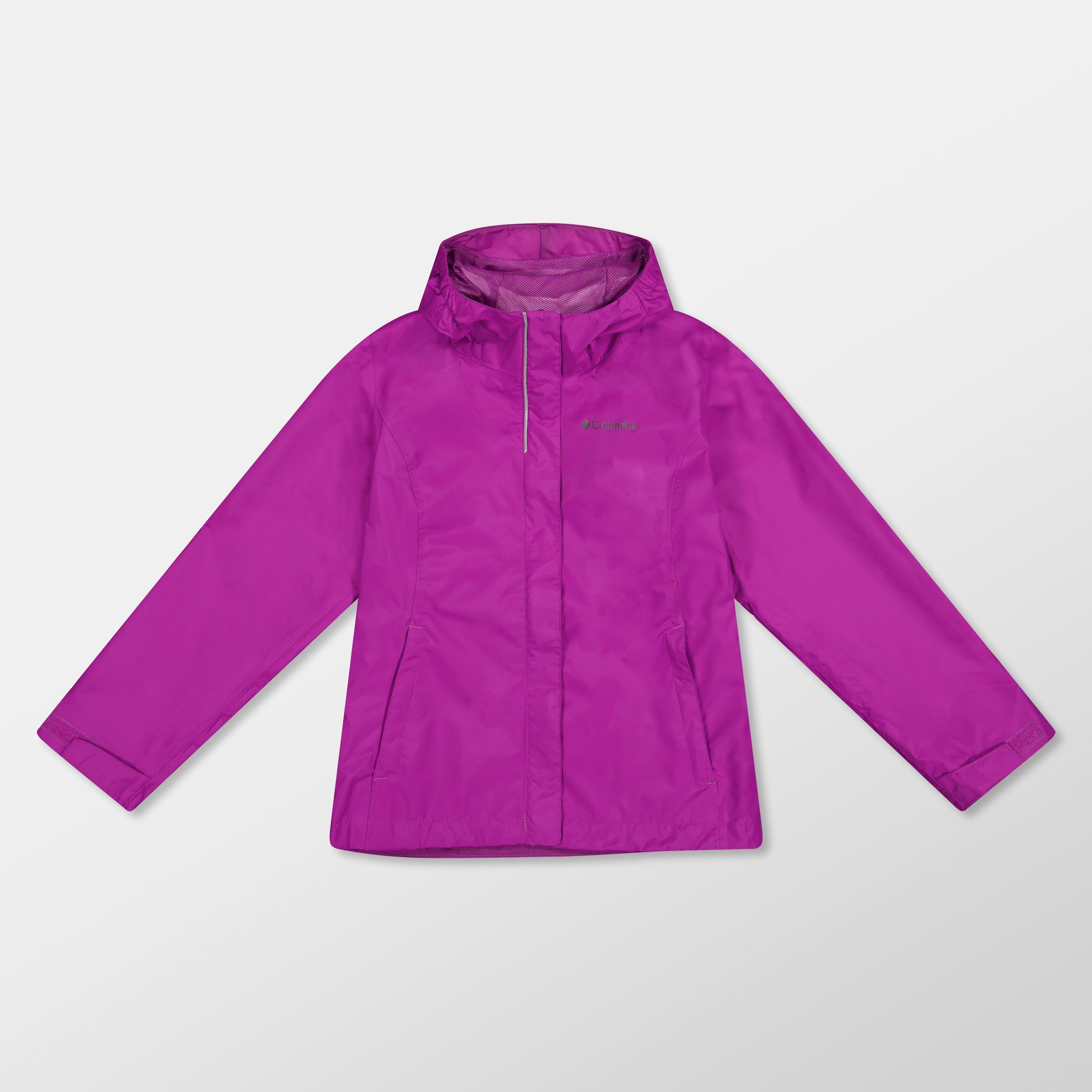 Columbia Kids' Arcadia Hooded Packable Waterproof Jacket - Razzle