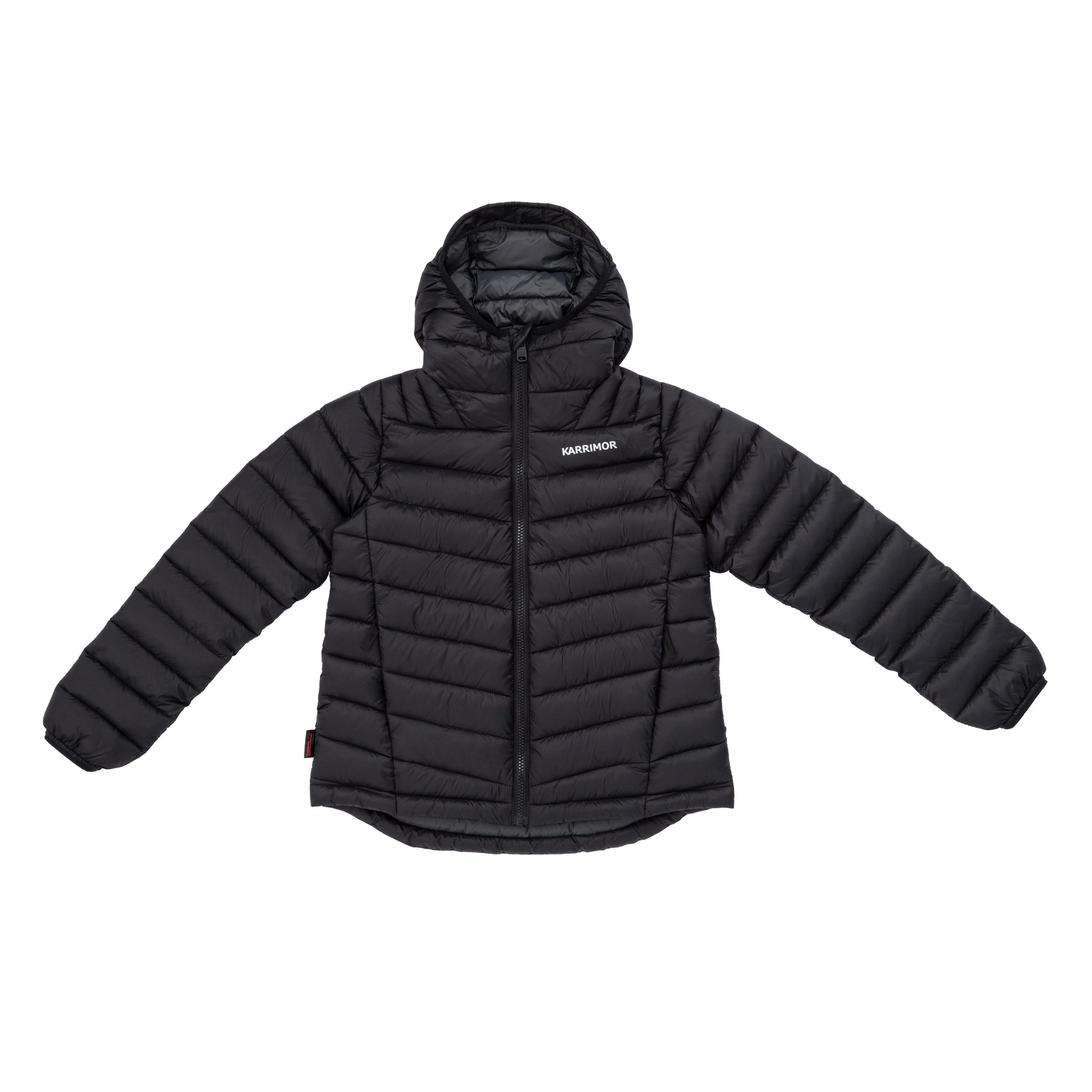Black - Karrimor - Kids HotRock THERMOLITE Wind Resistant Hooded Down Jacket