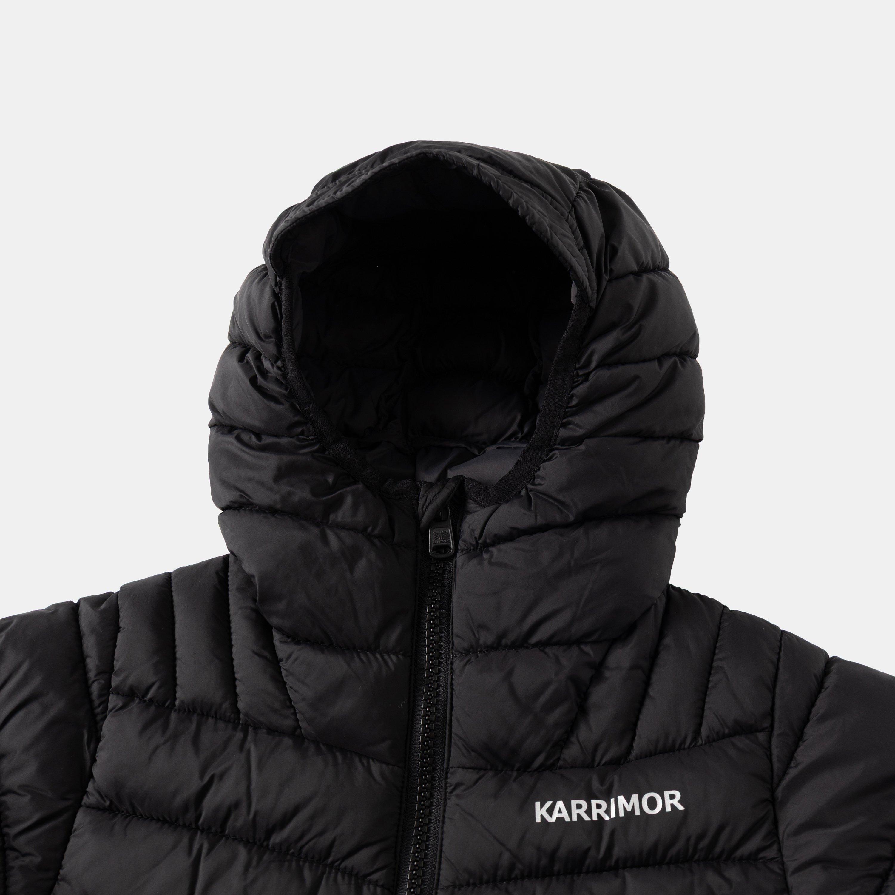 Black - Karrimor - Kids HotRock THERMOLITE Wind Resistant Hooded Down Jacket - 3