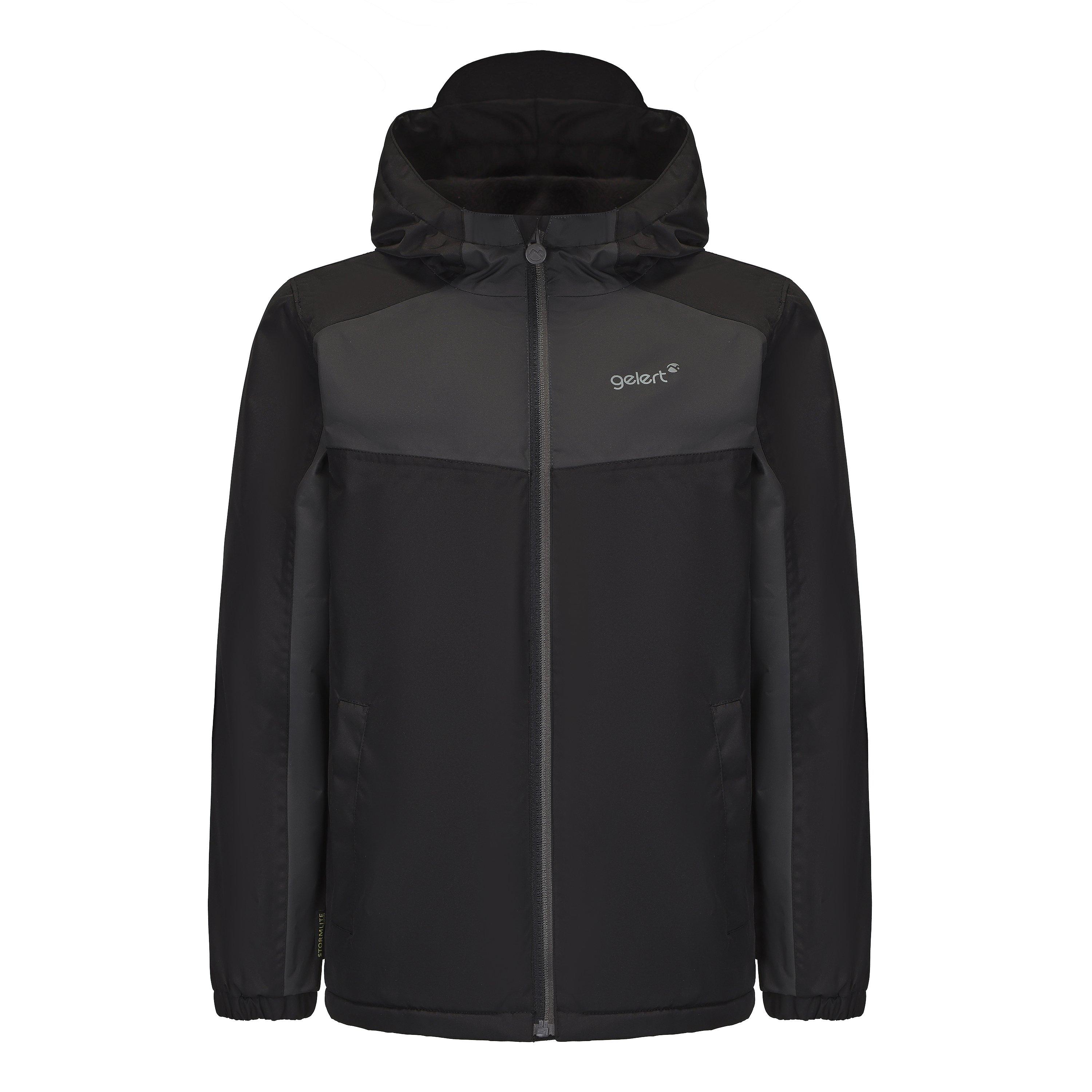 Noir - Gelert - Boys' Waterproof Long Sleeve Insulated Puffer Jacket - 1
