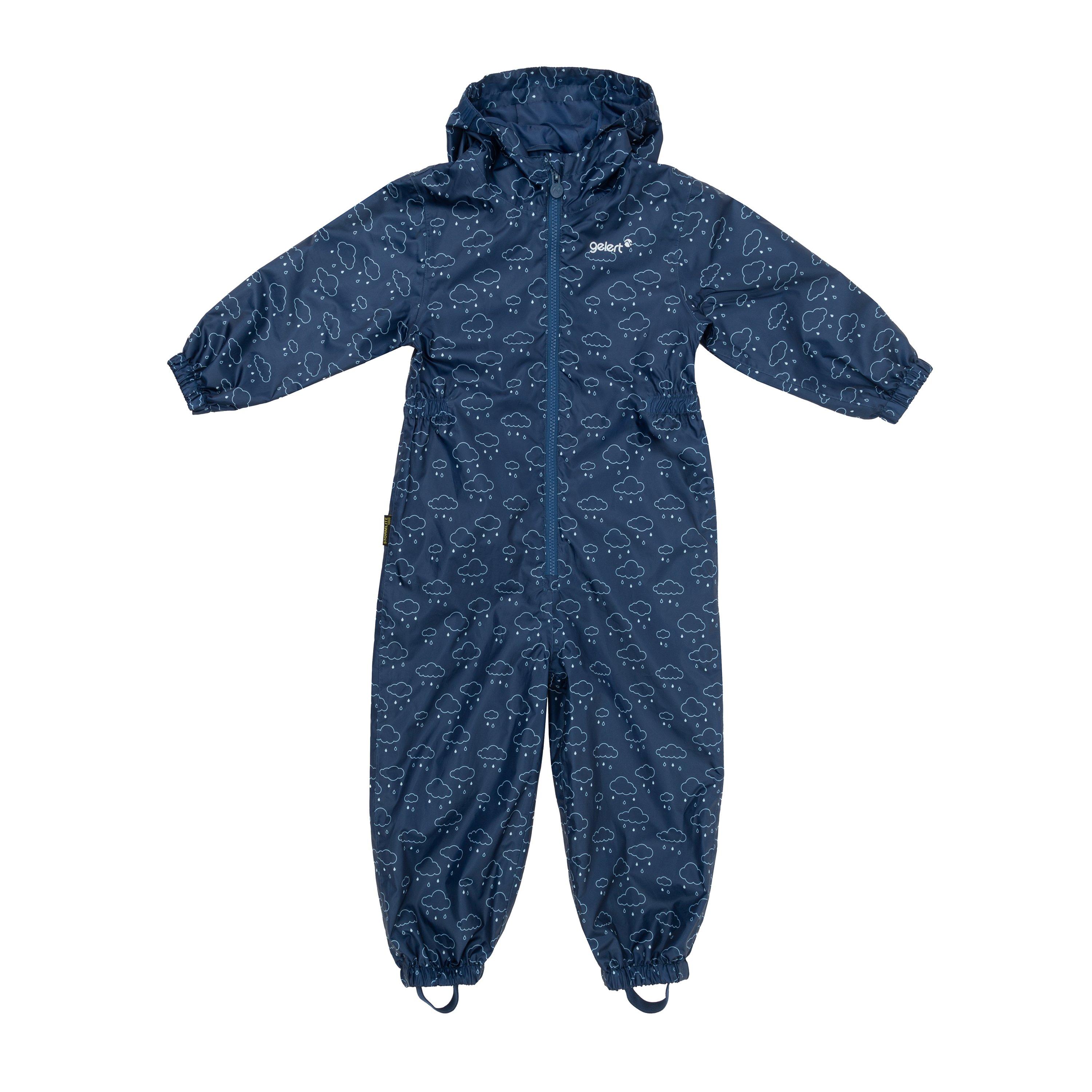 Navy - Gelert - Unisex Kids' All-Weather Waterproof Windproof Hooded Long Sleeve Waterproof Jacket - 1