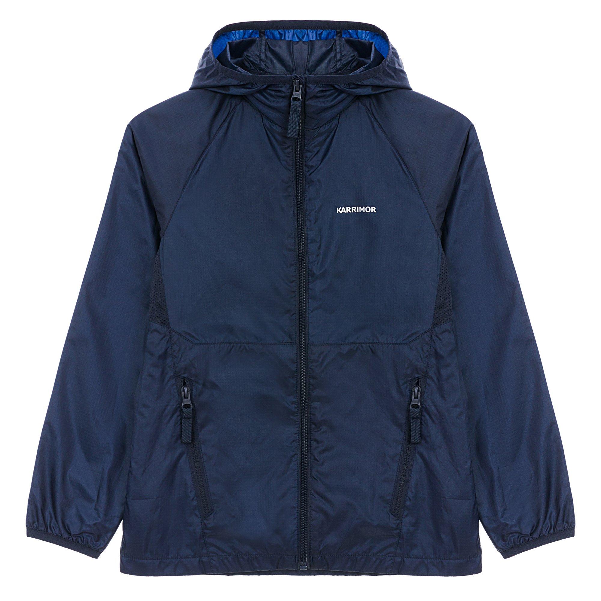 Karrimor Boys Kids' Lightweight Weather-Resistant Hooded Long Sleeve Softshell Jacket - Navy - 7-8 (S)