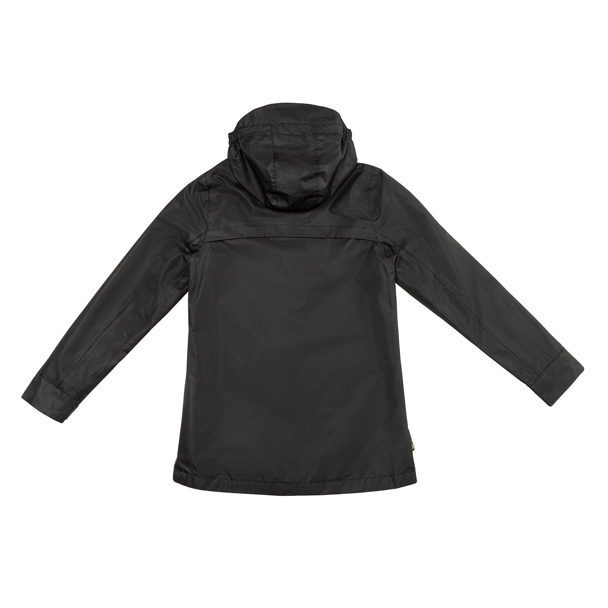 Zwart - Gelert - Kids' Coast Waterproof Windproof Hooded Long Sleeve Waterproof Jacket - 2