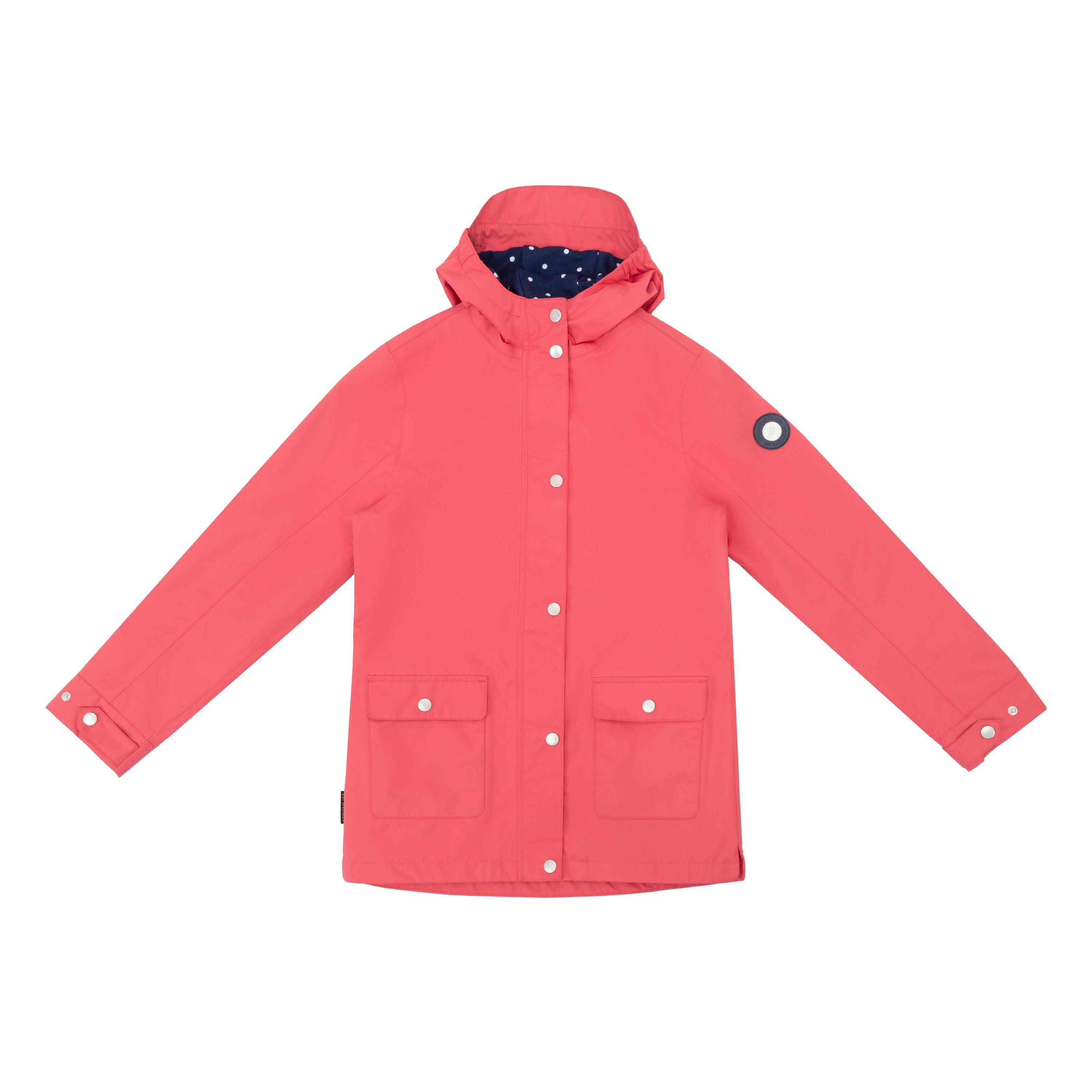 Gelert Girls Kids' Coast Waterproof Windproof Hooded Long Sleeve Waterproof Jacket - Claret Red - 13 Yrs