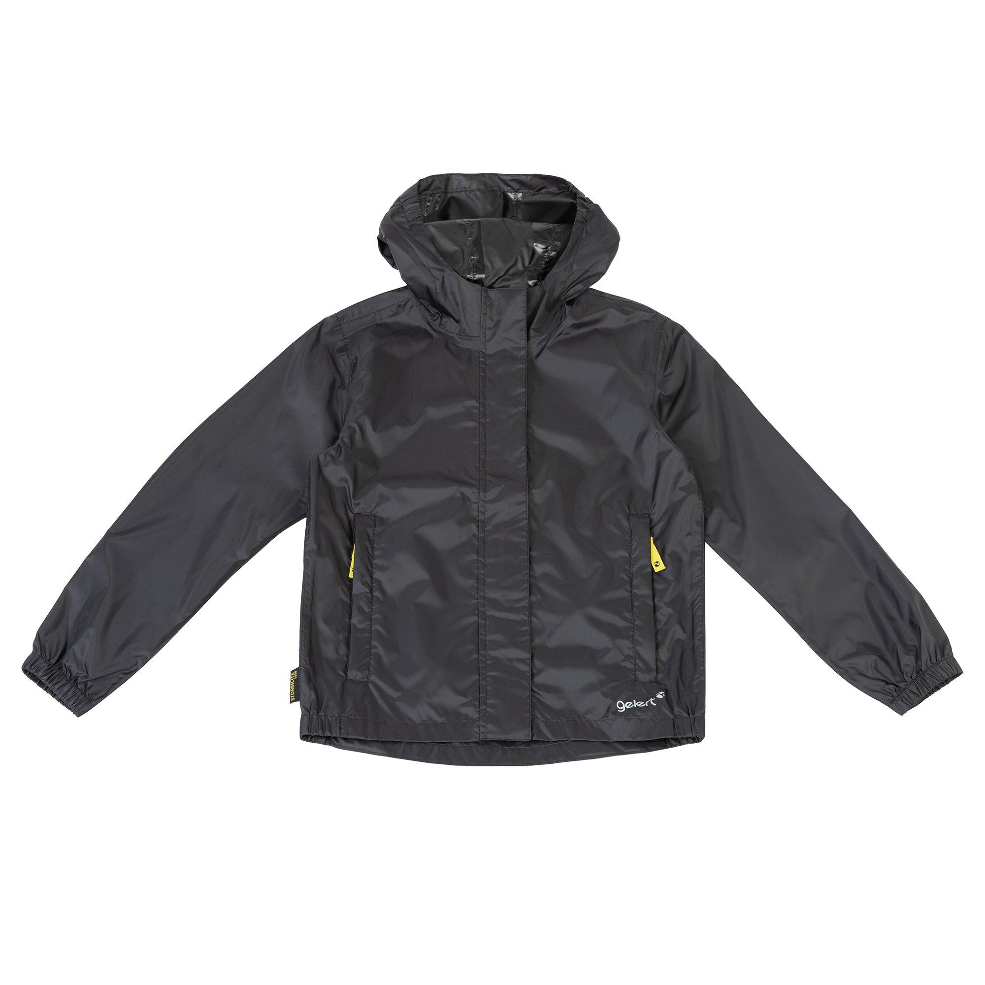 Black - Gelert - Unisex Kids Packaway Hooded Long Sleeve Waterproof Jacket - 1