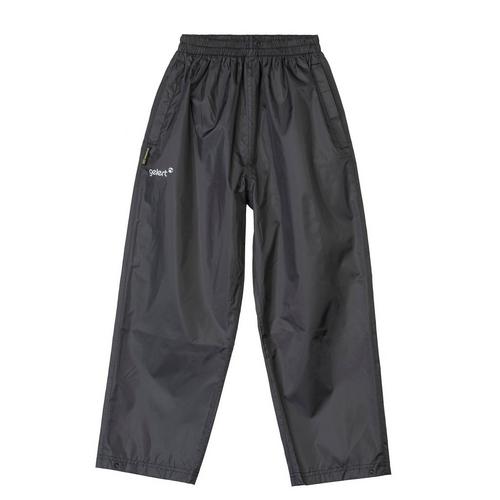 Black - Gelert - Packaway Waterproof Trousers Juniors - 1