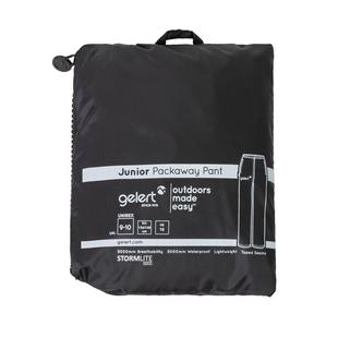 Black - Gelert - Packaway Waterproof Trousers Juniors - 4