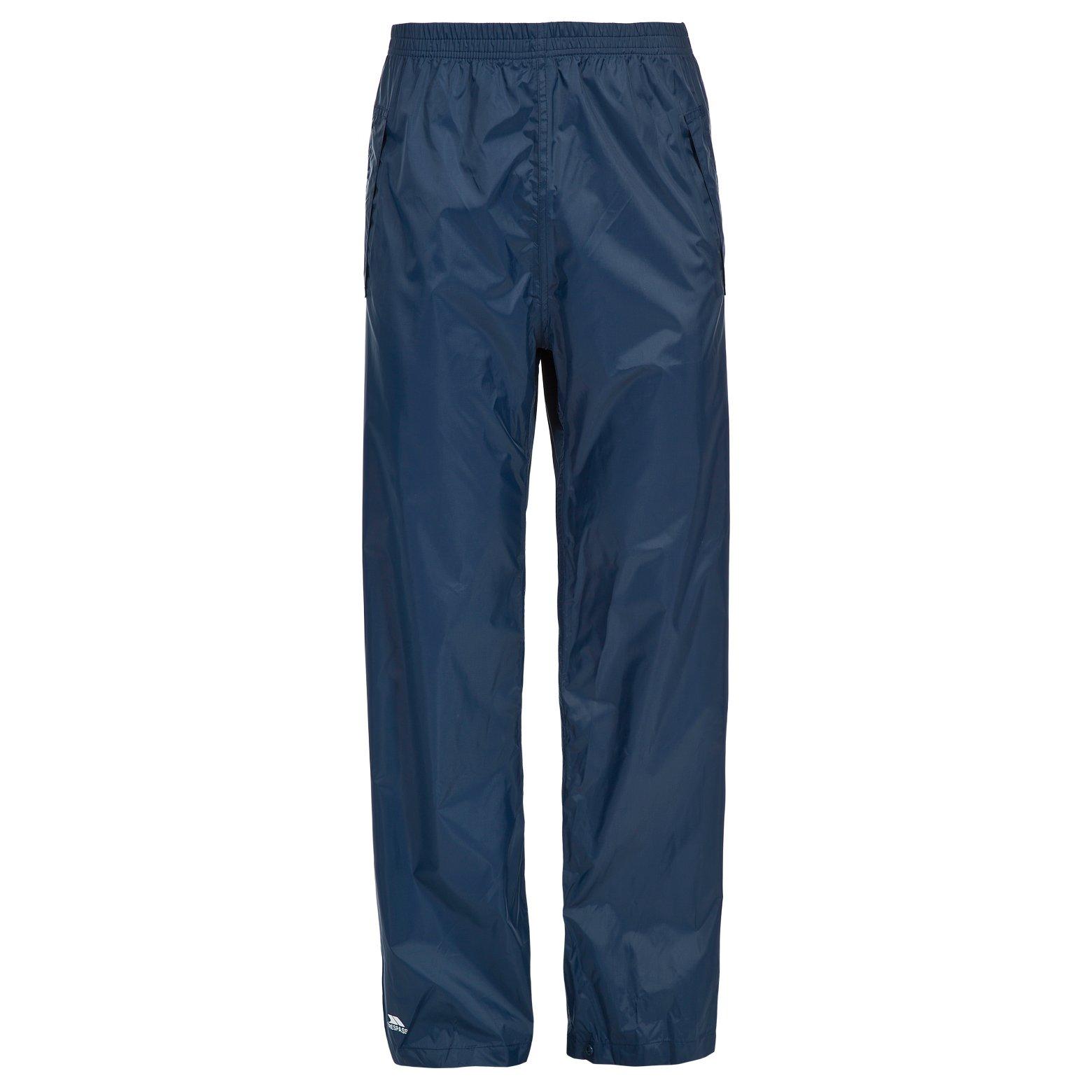 Navy - Trespass - Adults Packup Waterproof Trousers - 3