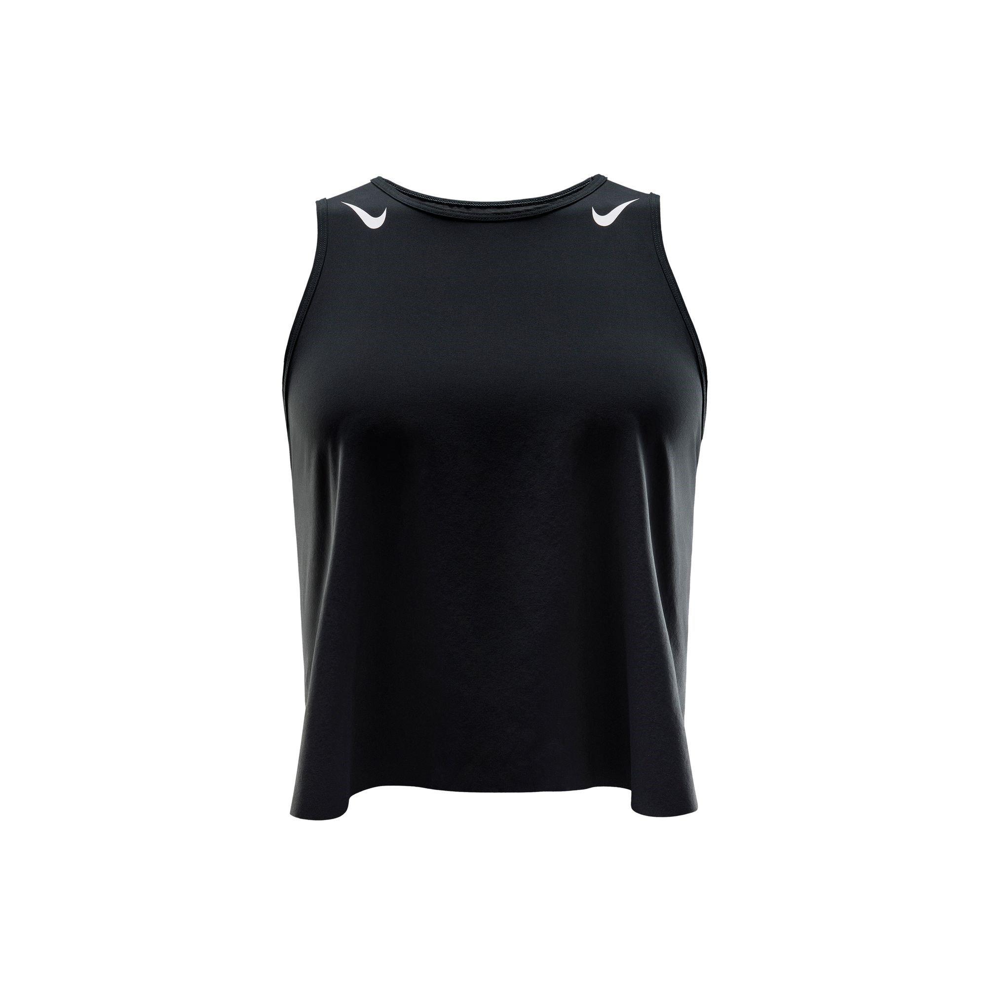 Black - Nike - Womens Nike AS Crop Tank Top - 1