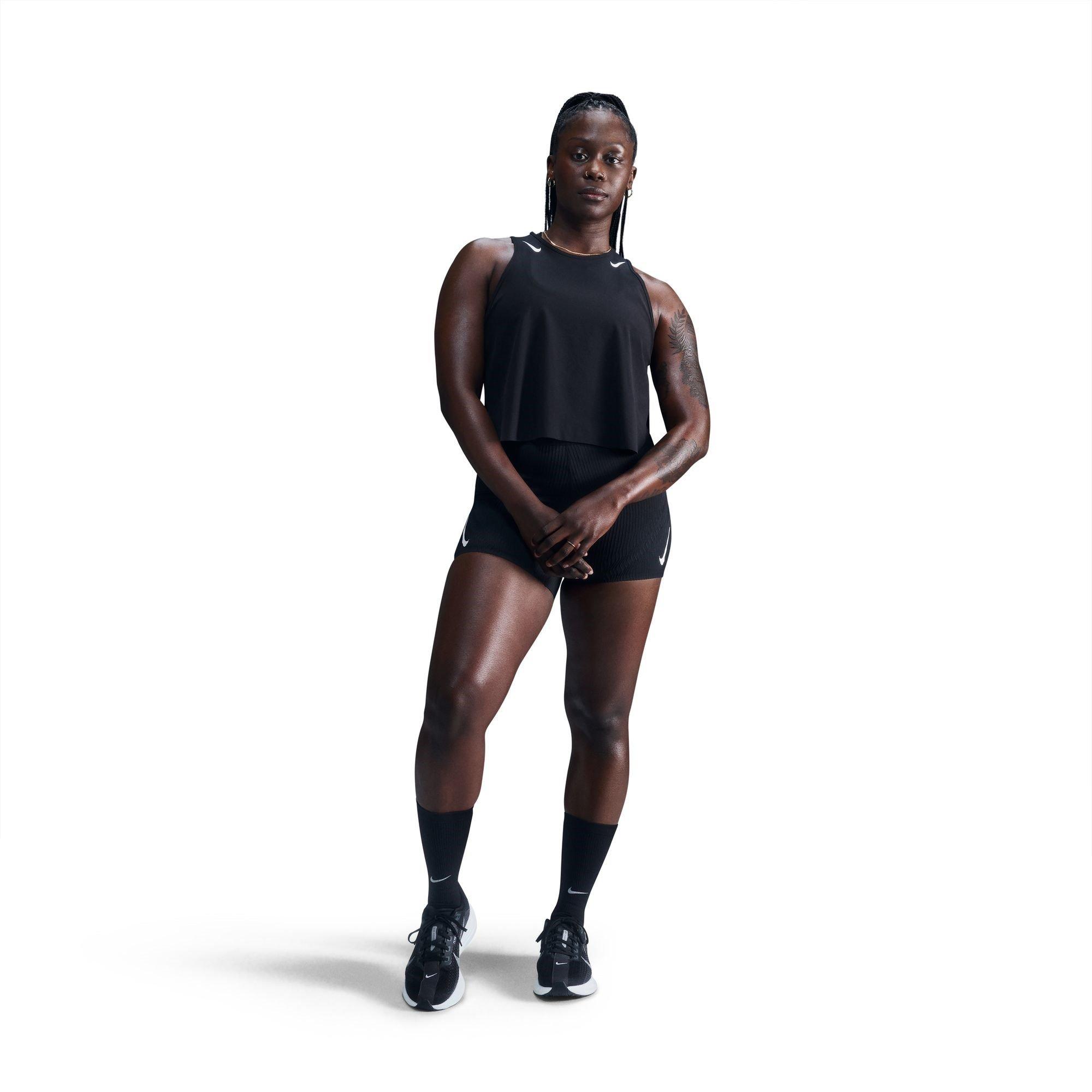 Black - Nike - Nike AS Crop Tank Top - 2