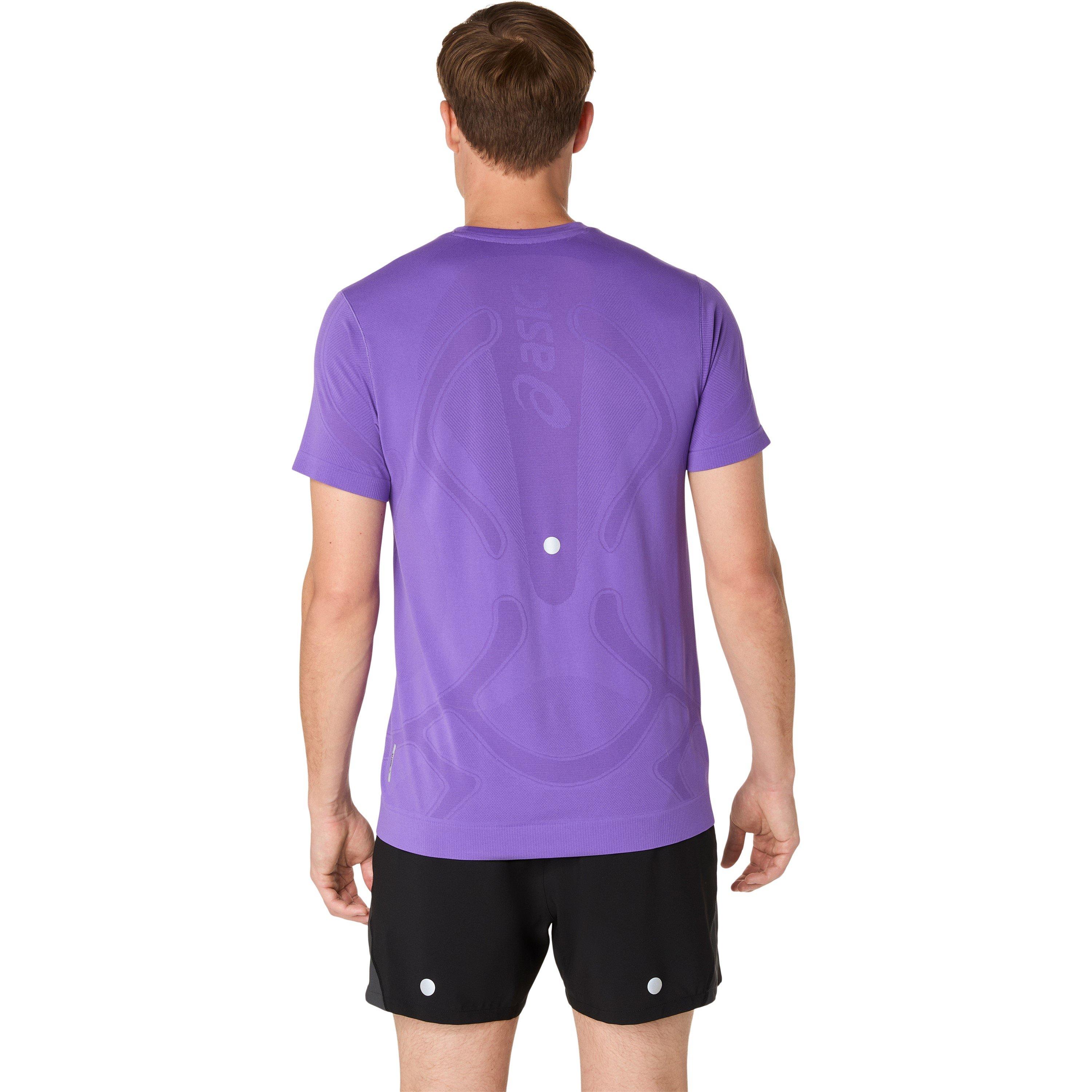 Edo Purple - Asics - Men's Road Seamless Short-Sleeve Performance Running Top - 2