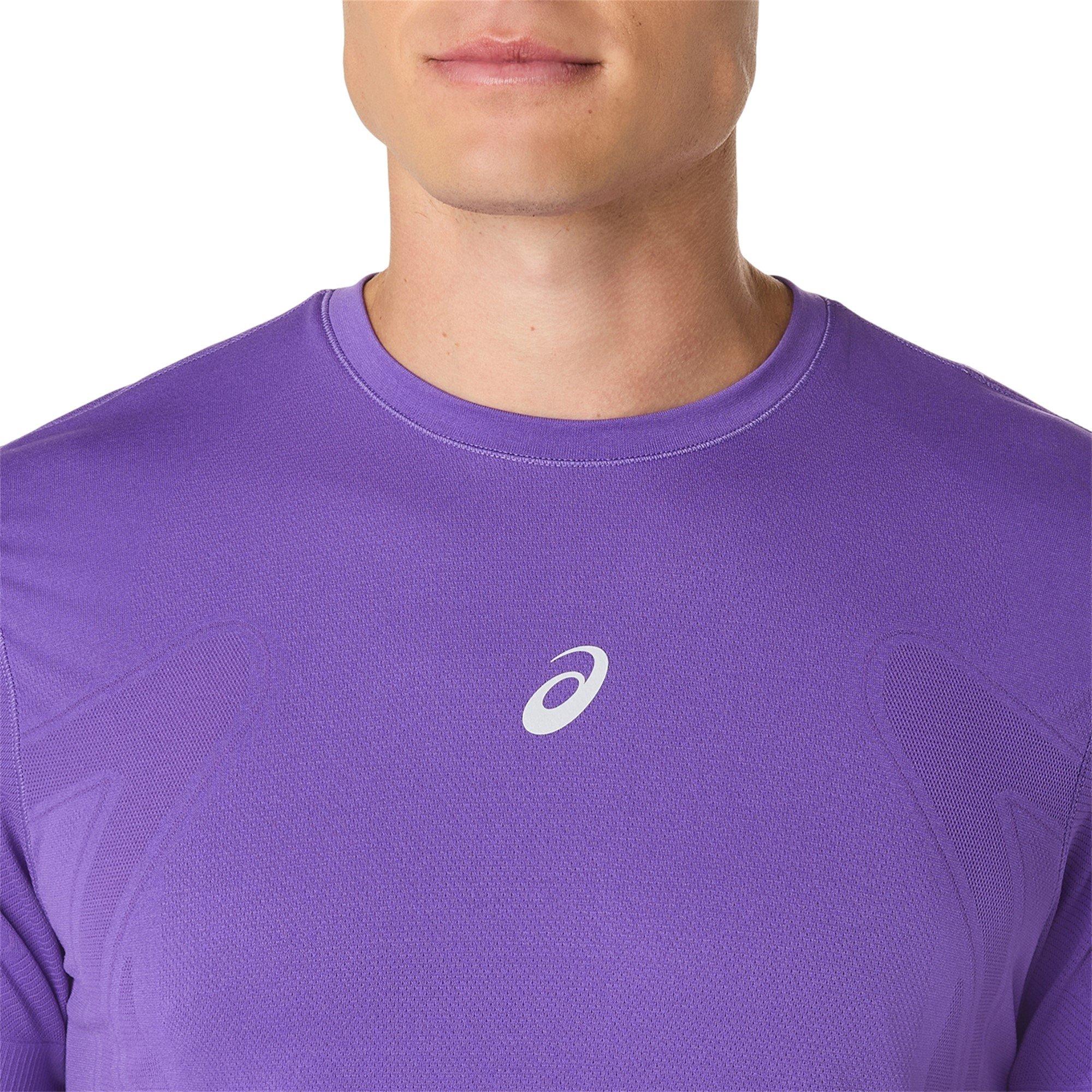 Edo Purple - Asics - Men's Road Seamless Short-Sleeve Performance Running Top - 4