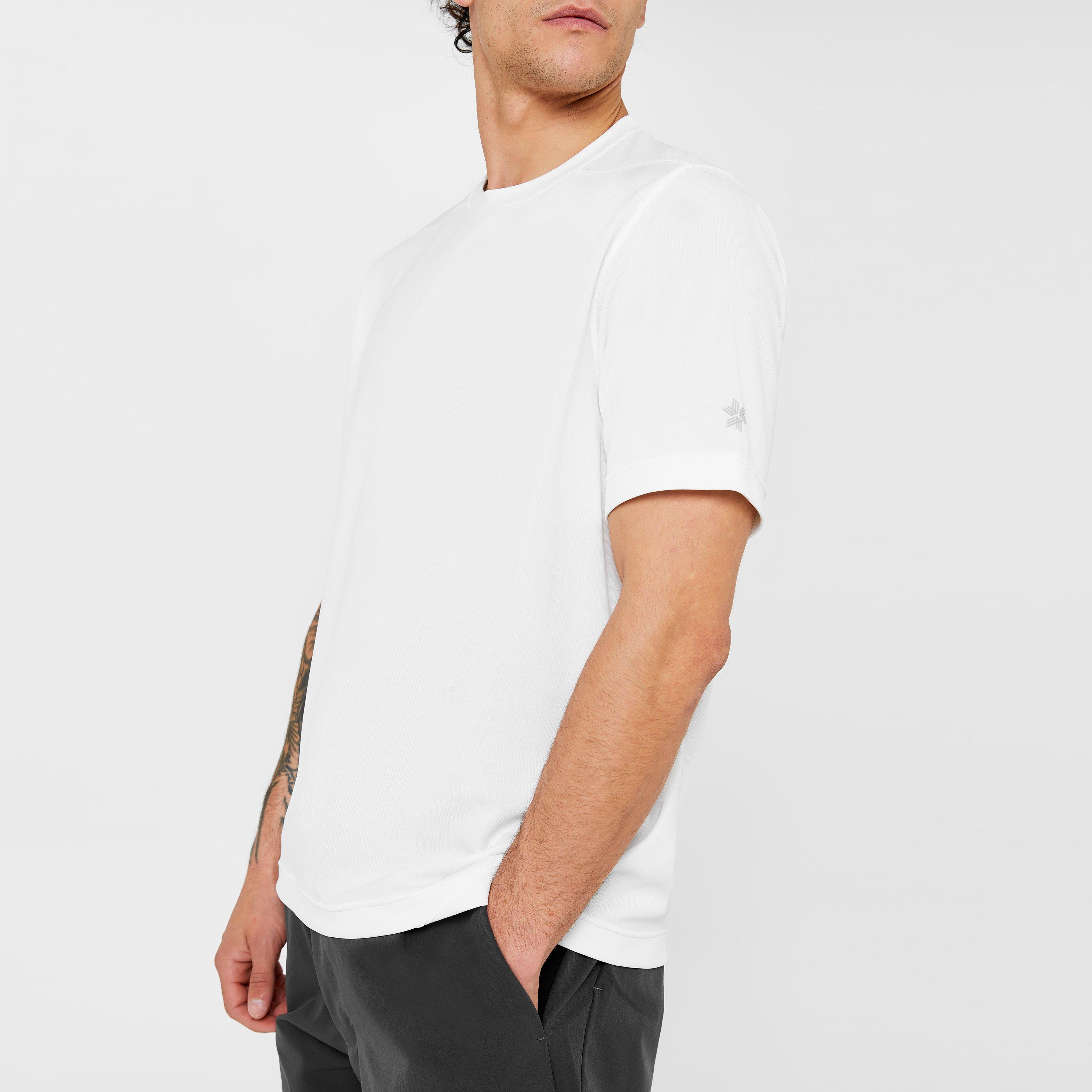 White - Goldwin - Men's Quick-Dry Short-Sleeve Performance Running Top - 4