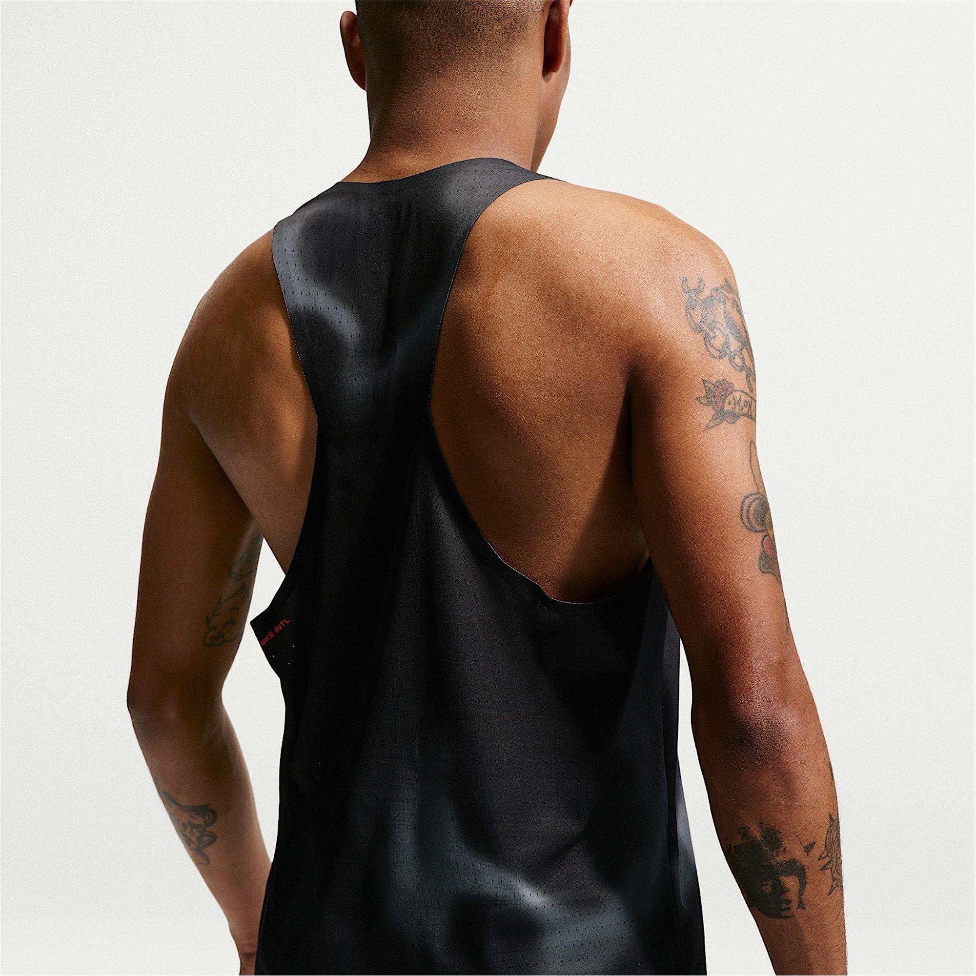 Black/Crimson - Nike - Men's AeroSwift Running Vest - 2