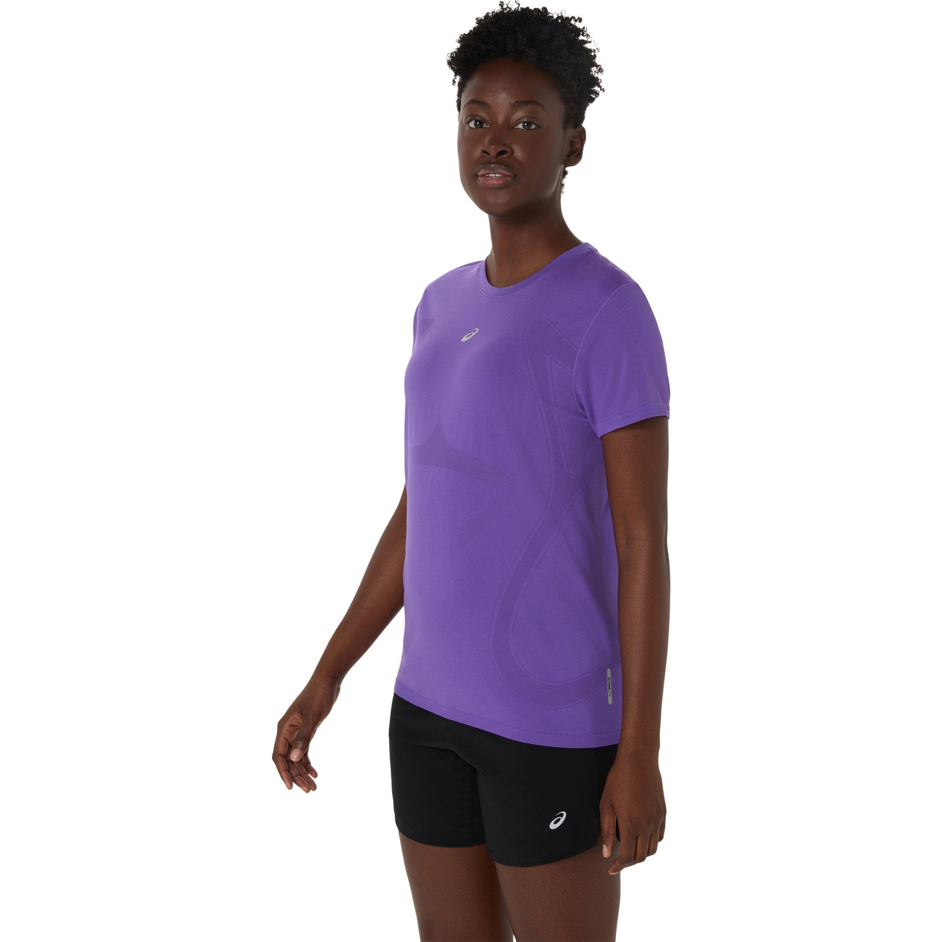 Edo Purple - Asics - Women's Road Seamless Short Sleeve Performance Running Top - 1