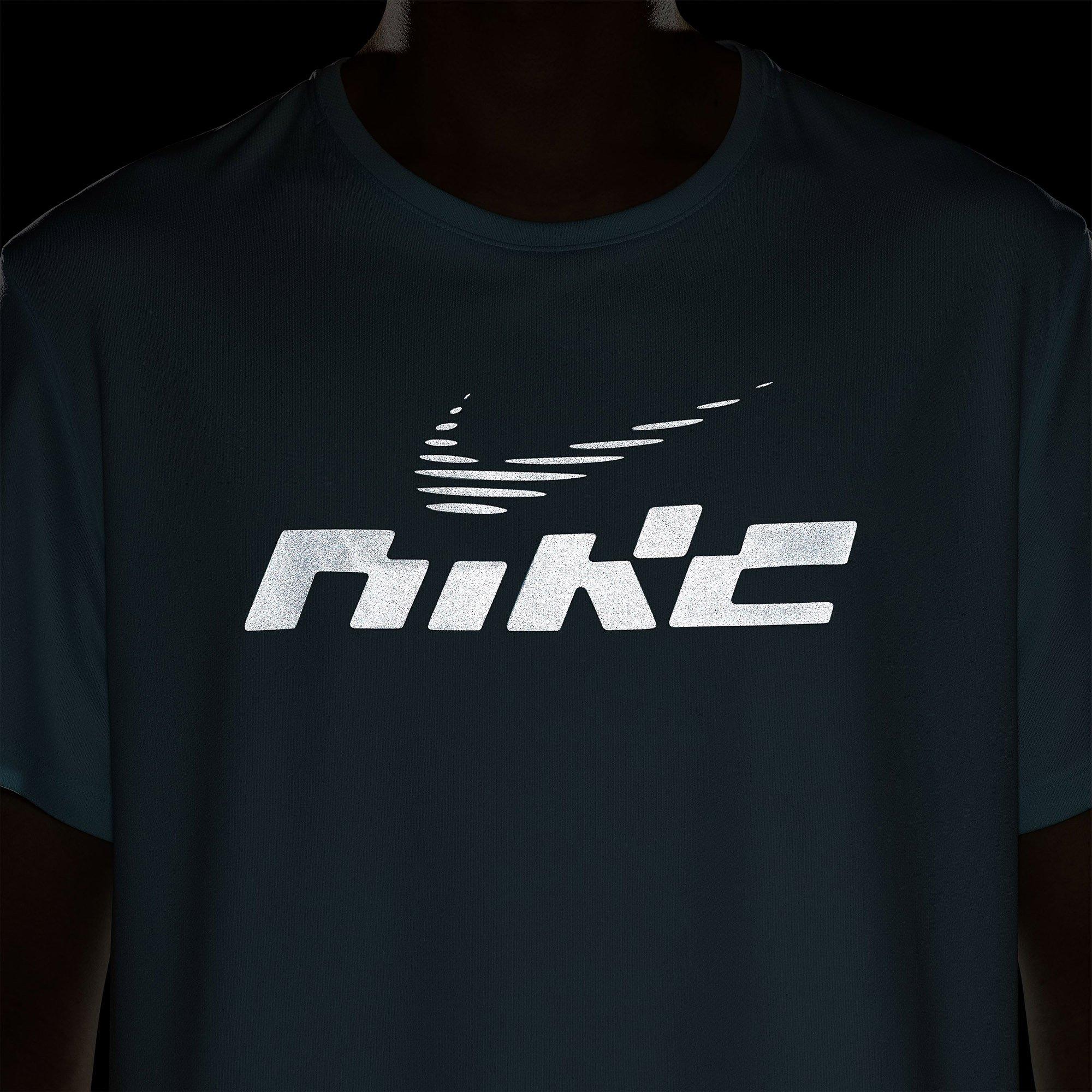 Blue/Ref.Silver - Nike - Miler Flash Mens Dri-FIT UV Running T-Shirt - 8