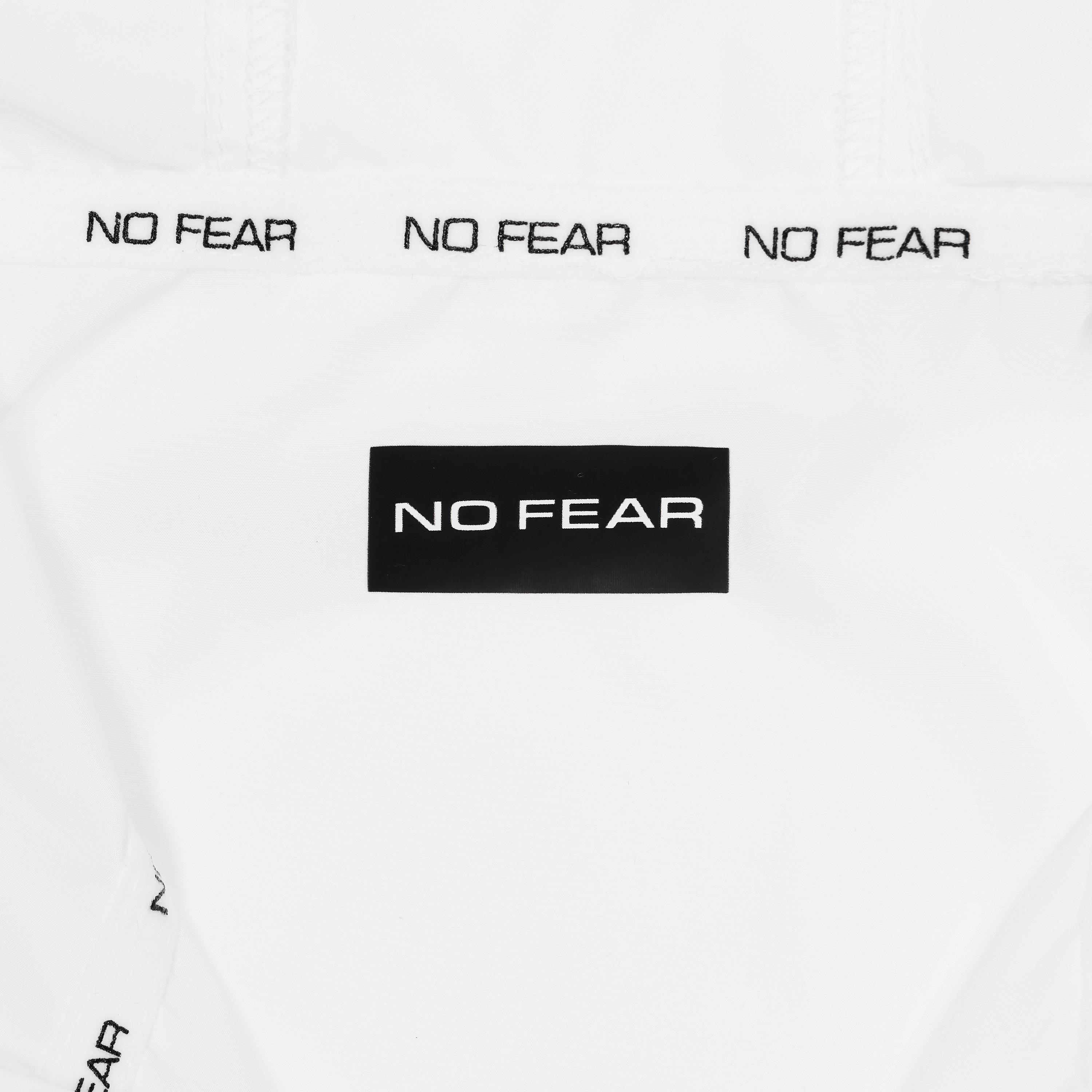 White - No Fear - Men's Running Hood Windbreaker - 6