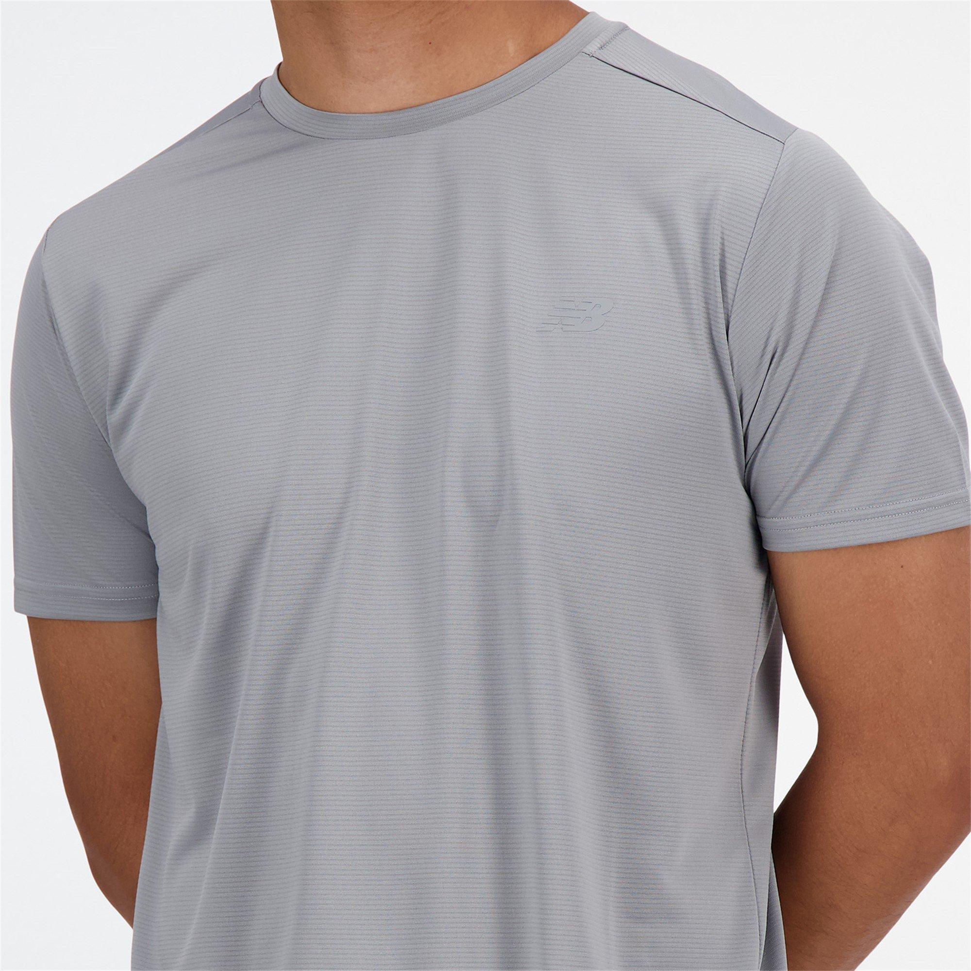 Grey - New Balance - Short-Sleeve Performance Running Top - 2
